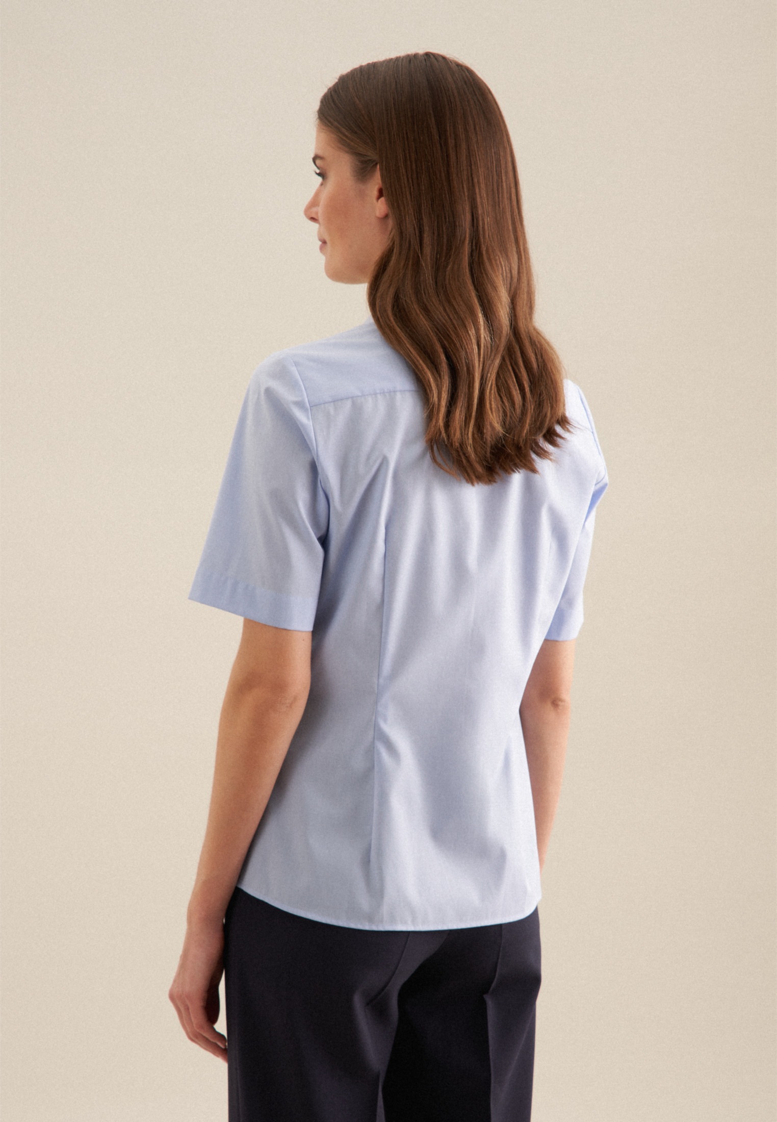 seidensticker Hemdbluse, 1/2 Kragen Uni günstig online kaufen