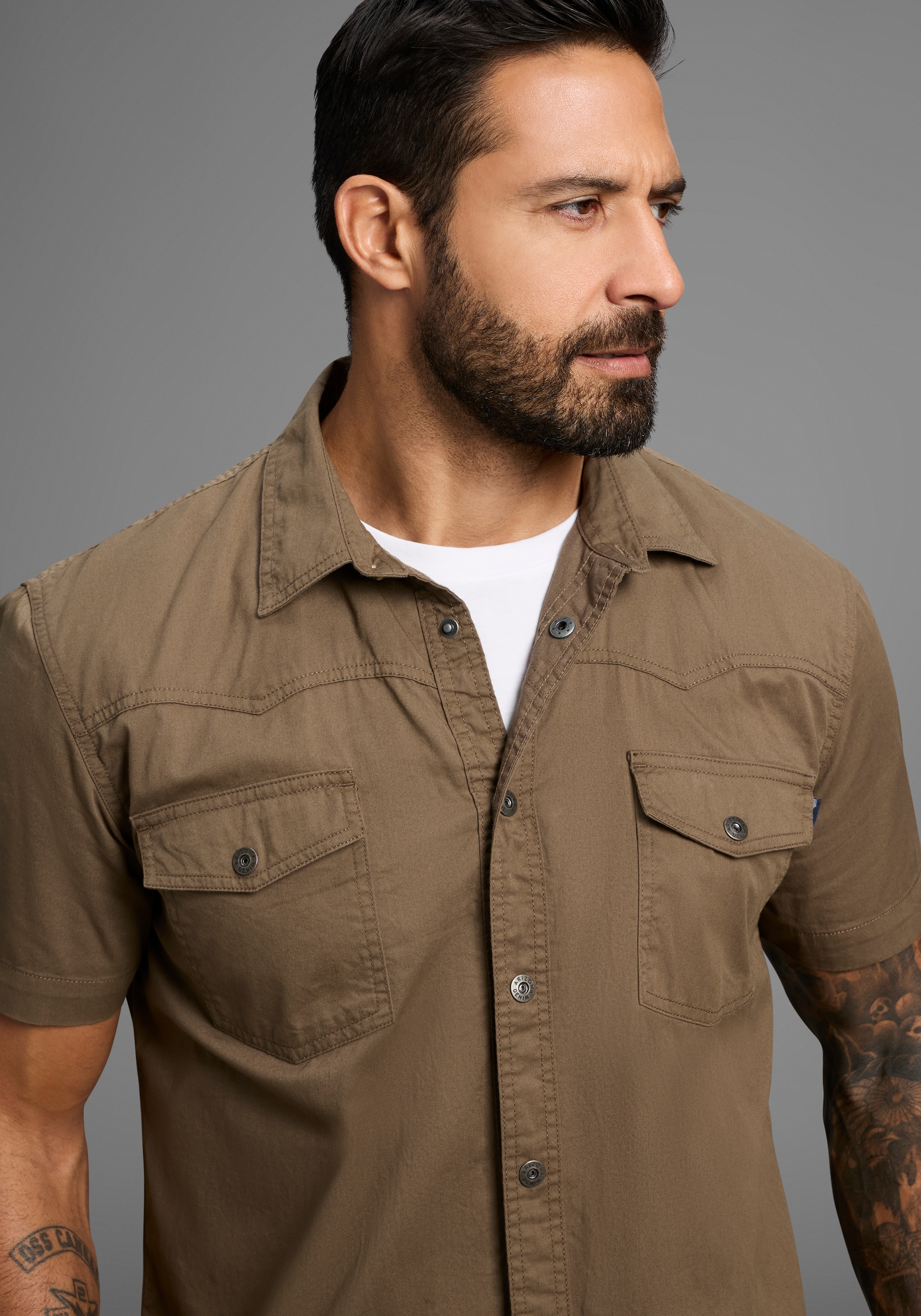 Arizona Kurzarmhemd, im Western-Stil günstig online kaufen