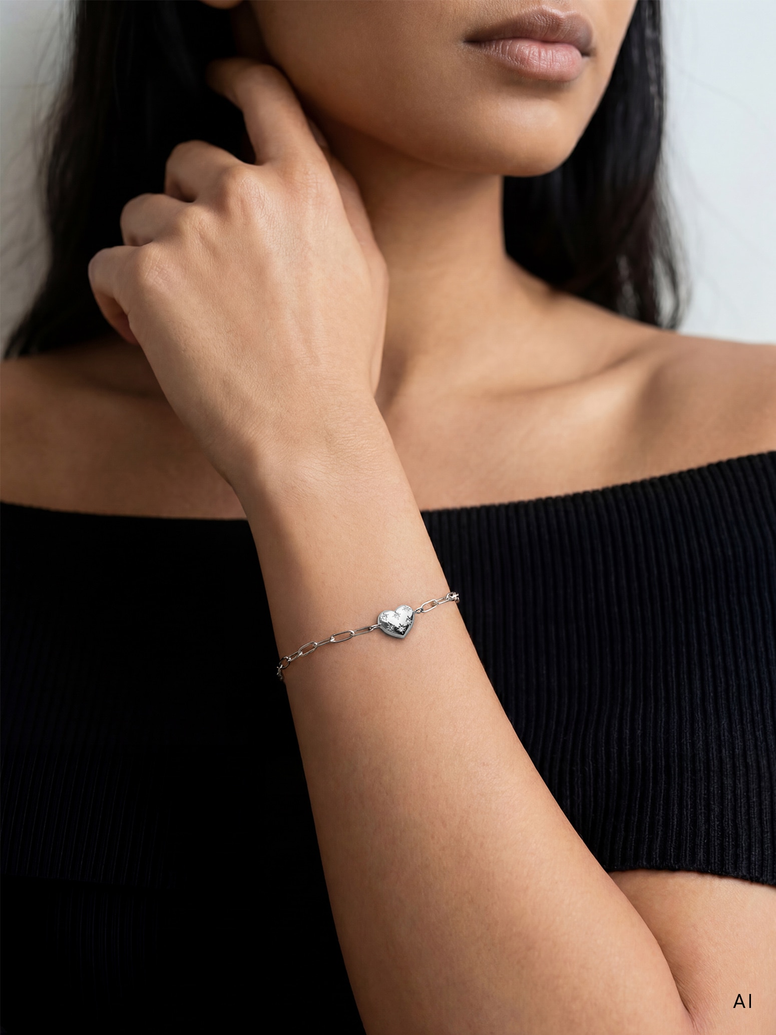 Tamaris Armband »Schmuck Geschenk Edelstahl Valentines, Herz« mit Zirkonia (synth.)