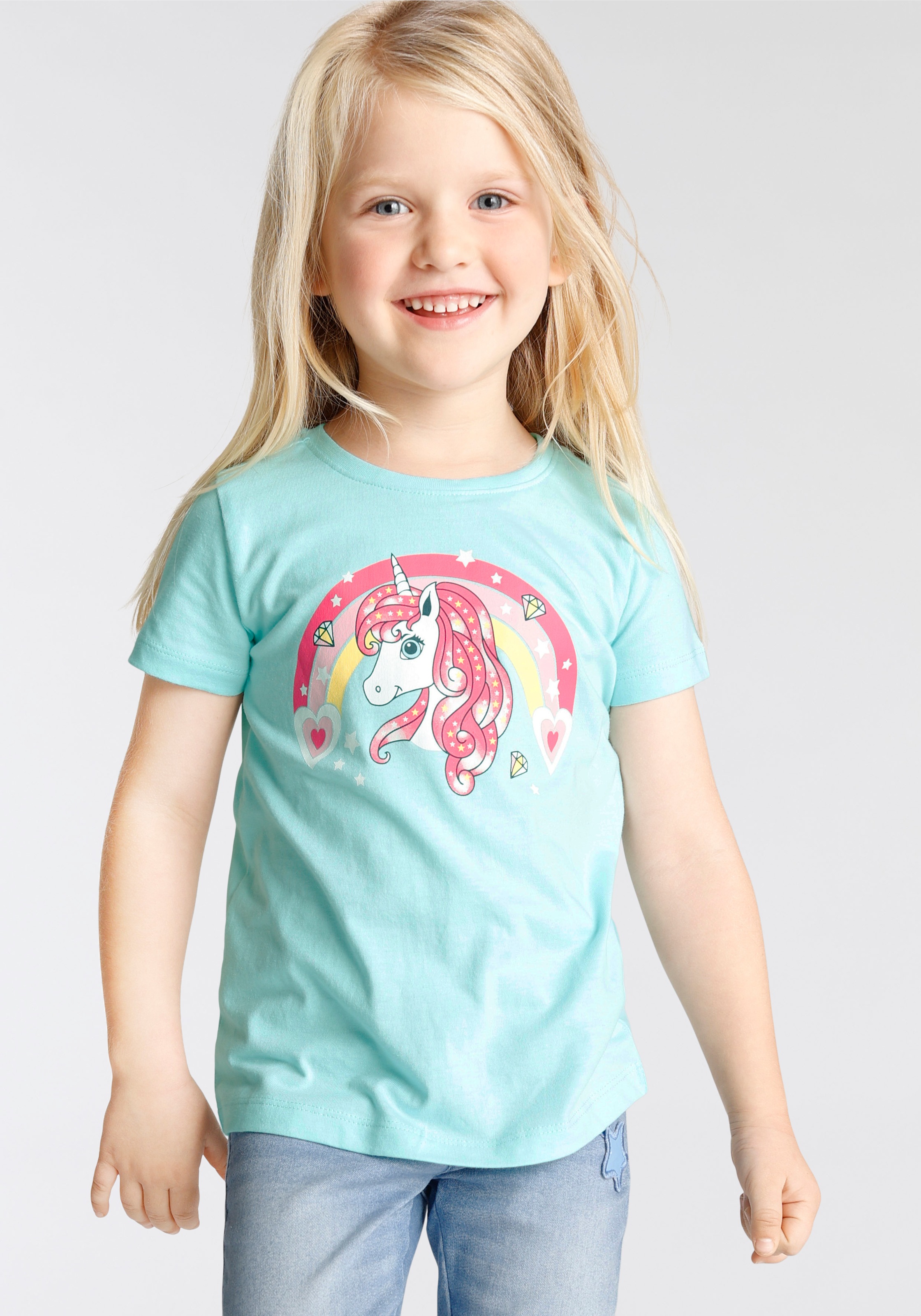 Basic BAUR KIDSWORLD | Form online »Einhorn«, T-Shirt bestellen