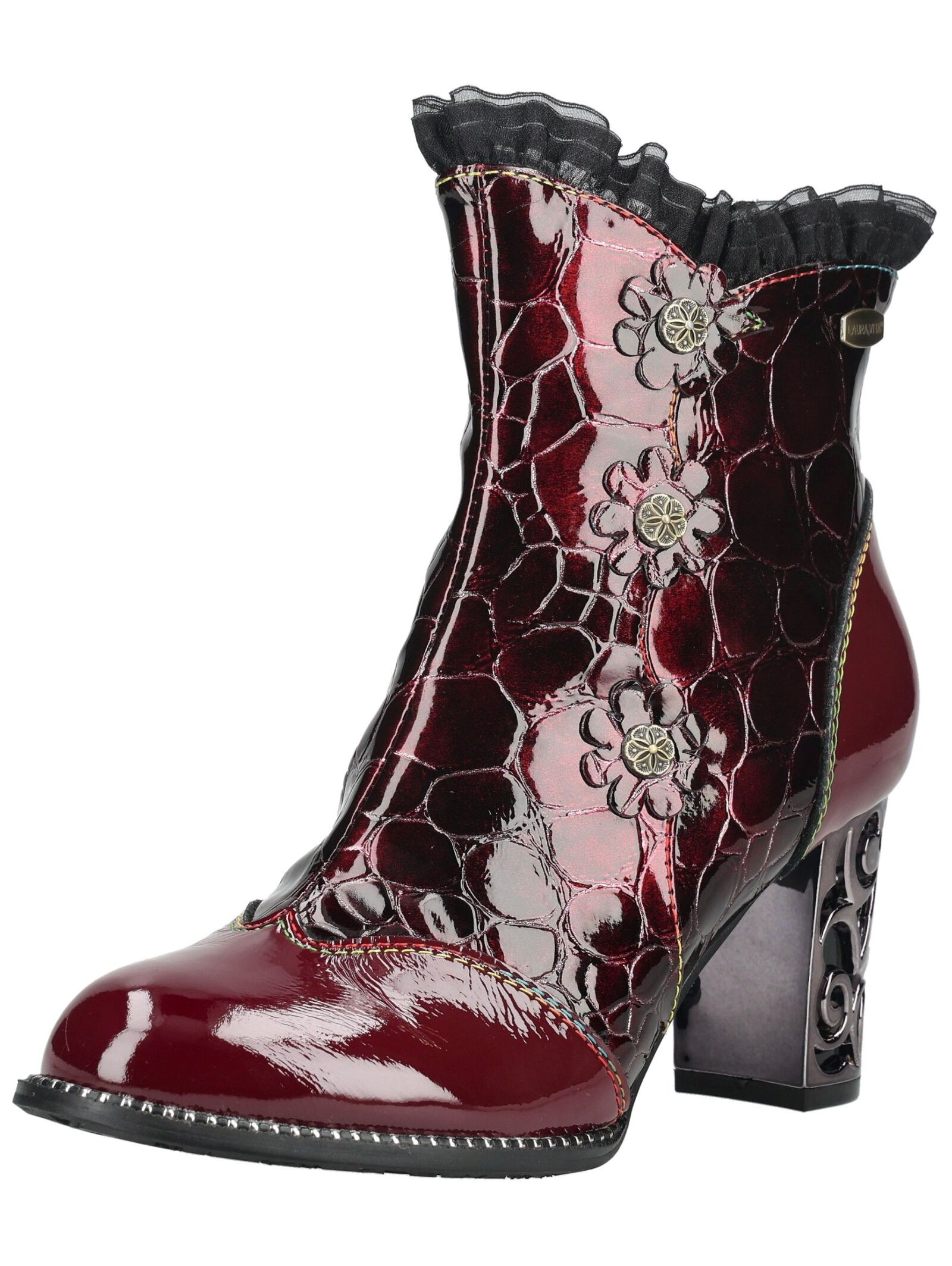 LAURA VITA High-Heel-Stiefelette "LAURA VITA Stiefelette Leder/Textil"