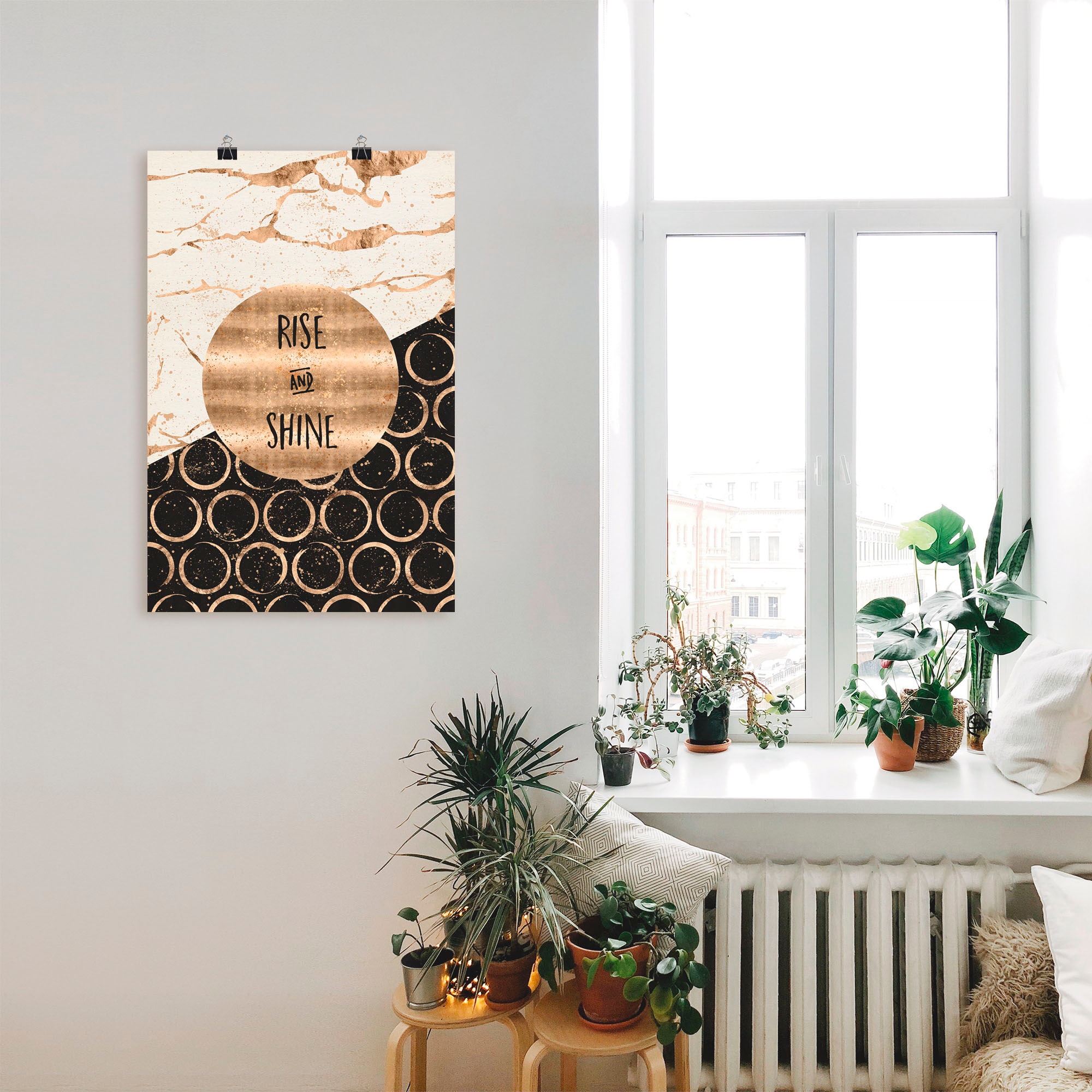 Artland Wandbild »Aufsteigen und scheinen«, Sprüche & Texte, (1 St.), als Leinwandbild, Poster, Wandaufkleber in verschied. Größen