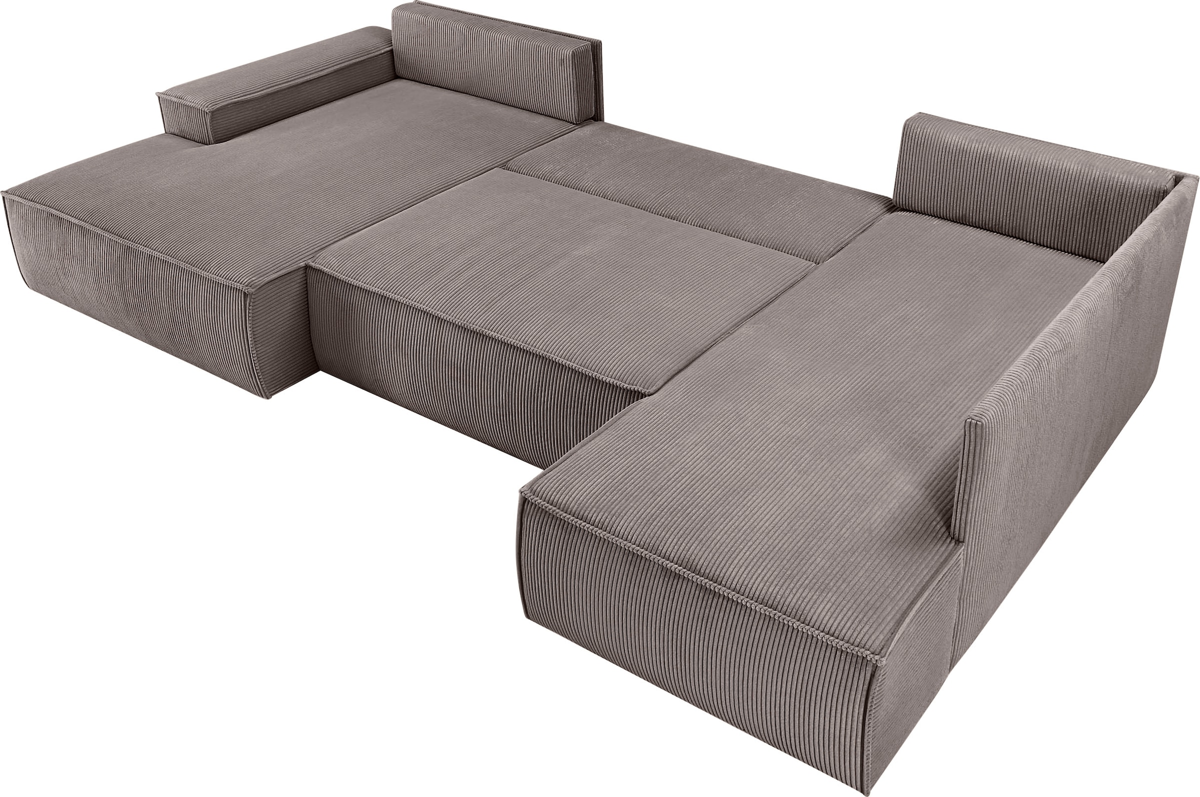 Home affaire Wohnlandschaft »SHERWOOD 329 cm, U-Form, Schlafsofa,«