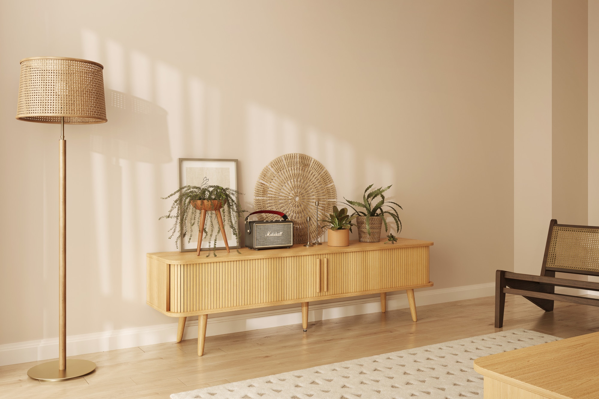 Woodman TV-Board »Rove«, besonderes Design, in zwei Breiten, mit Eichenholzfurnier