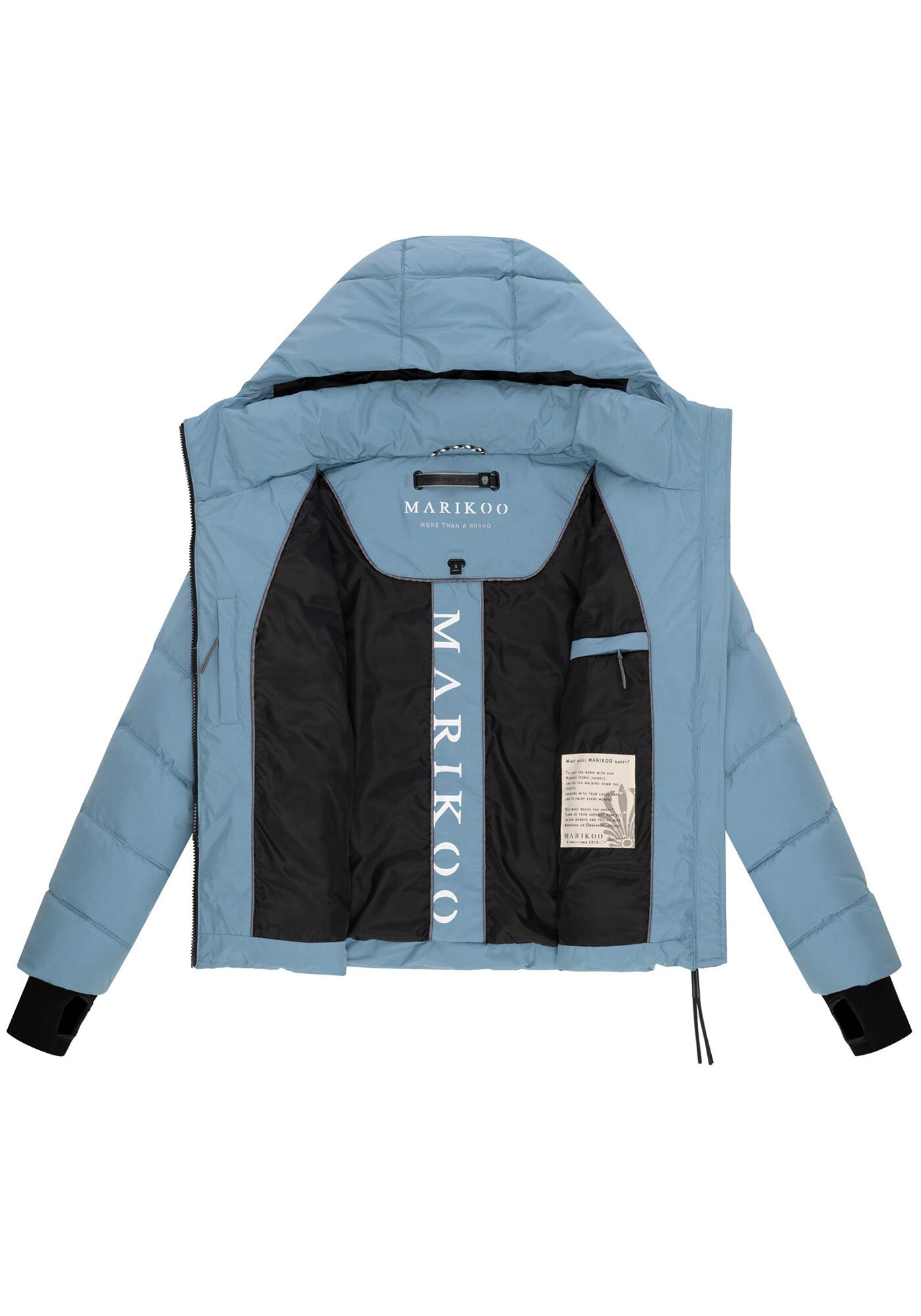 Marikoo Winterjacke »Yukanii«, Ärmelbündchen mit Daumenloch