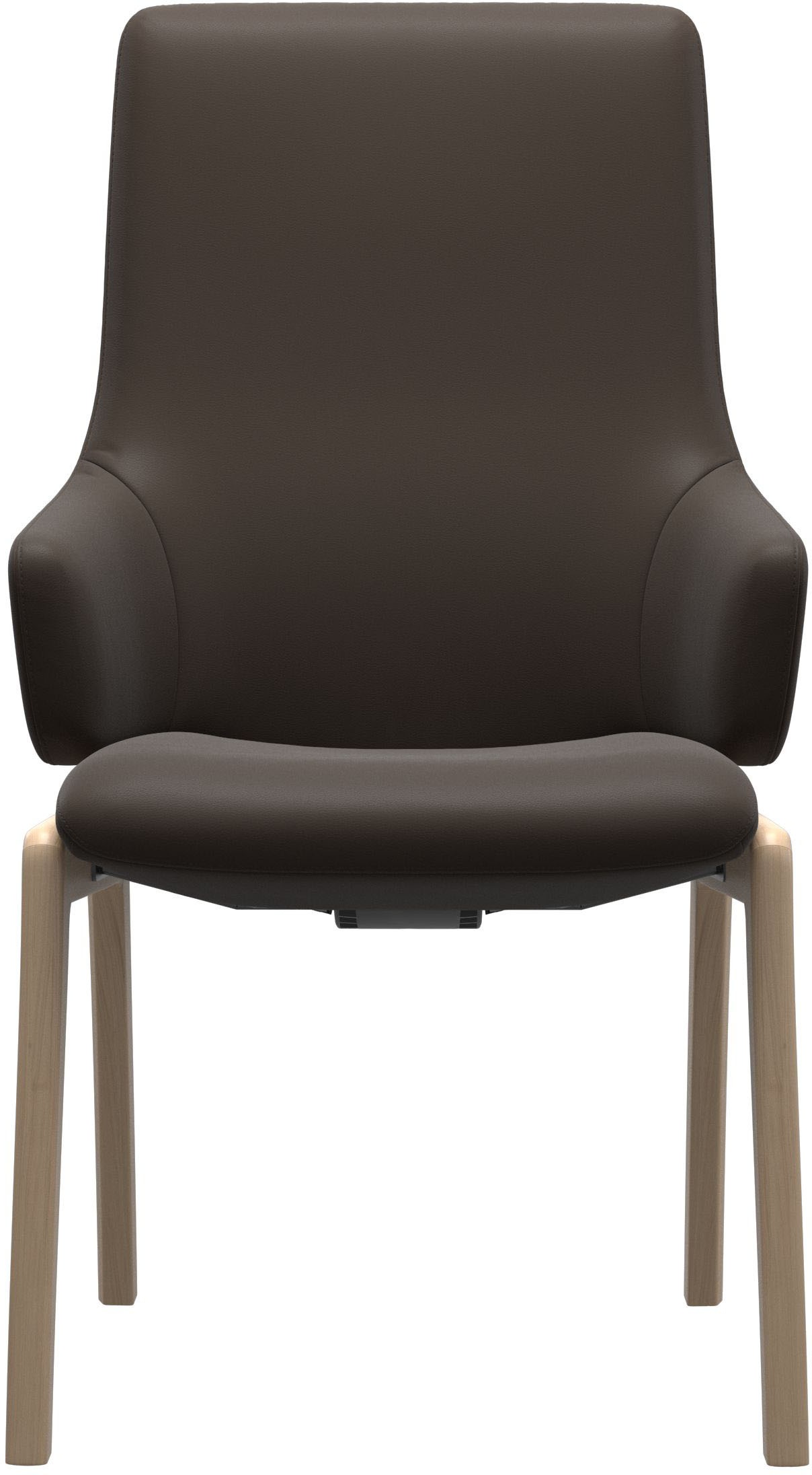 Thumbnail - Stressless Polsterstuhl "Laurel", Leder BATICK, High Back mit Armlehne, Größe L, mit abgerundeten Beinen in Schwarz