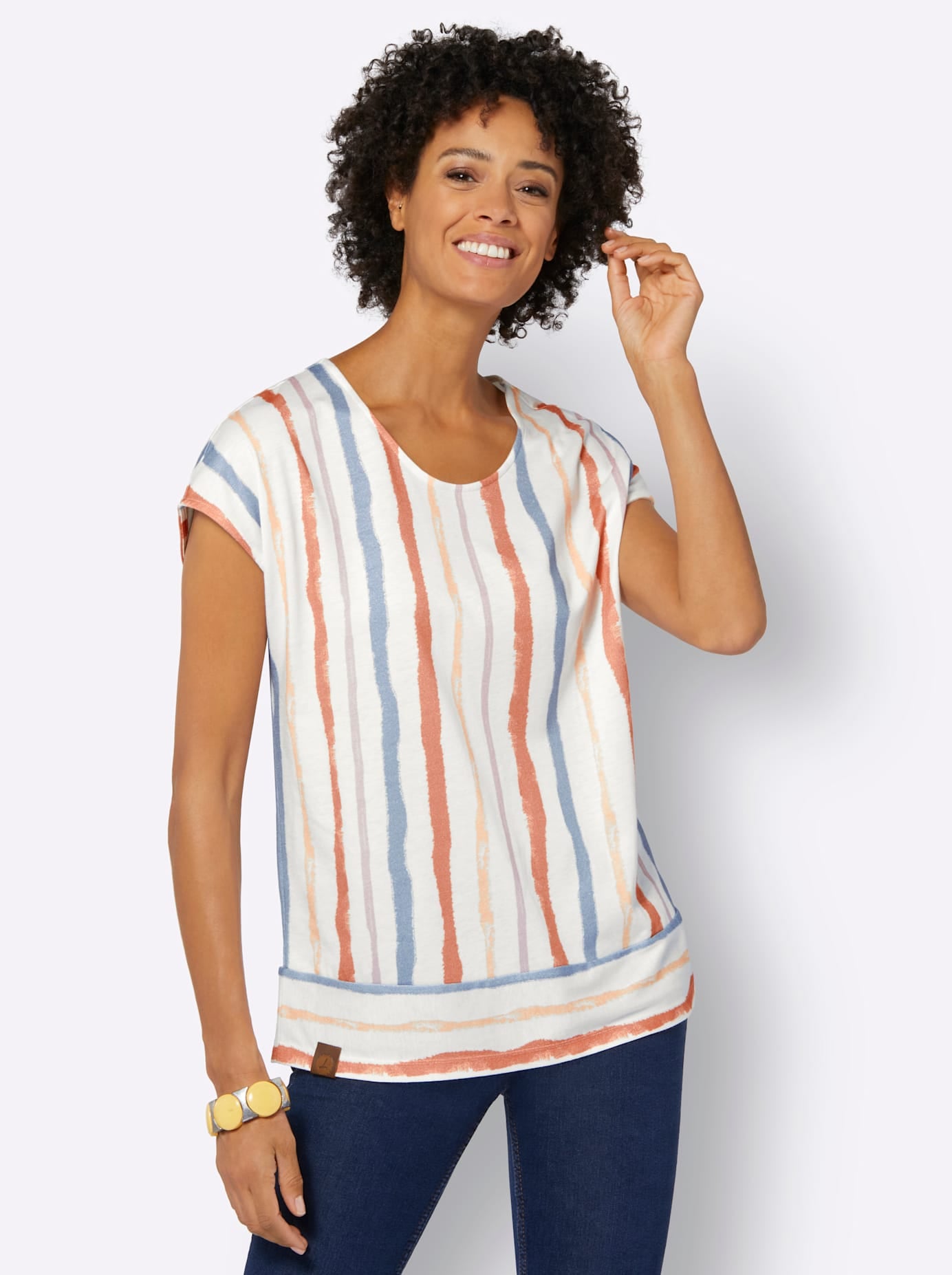 Casual Looks Rundhalsshirt "Shirt" 1 Stk. tlg. günstig online kaufen