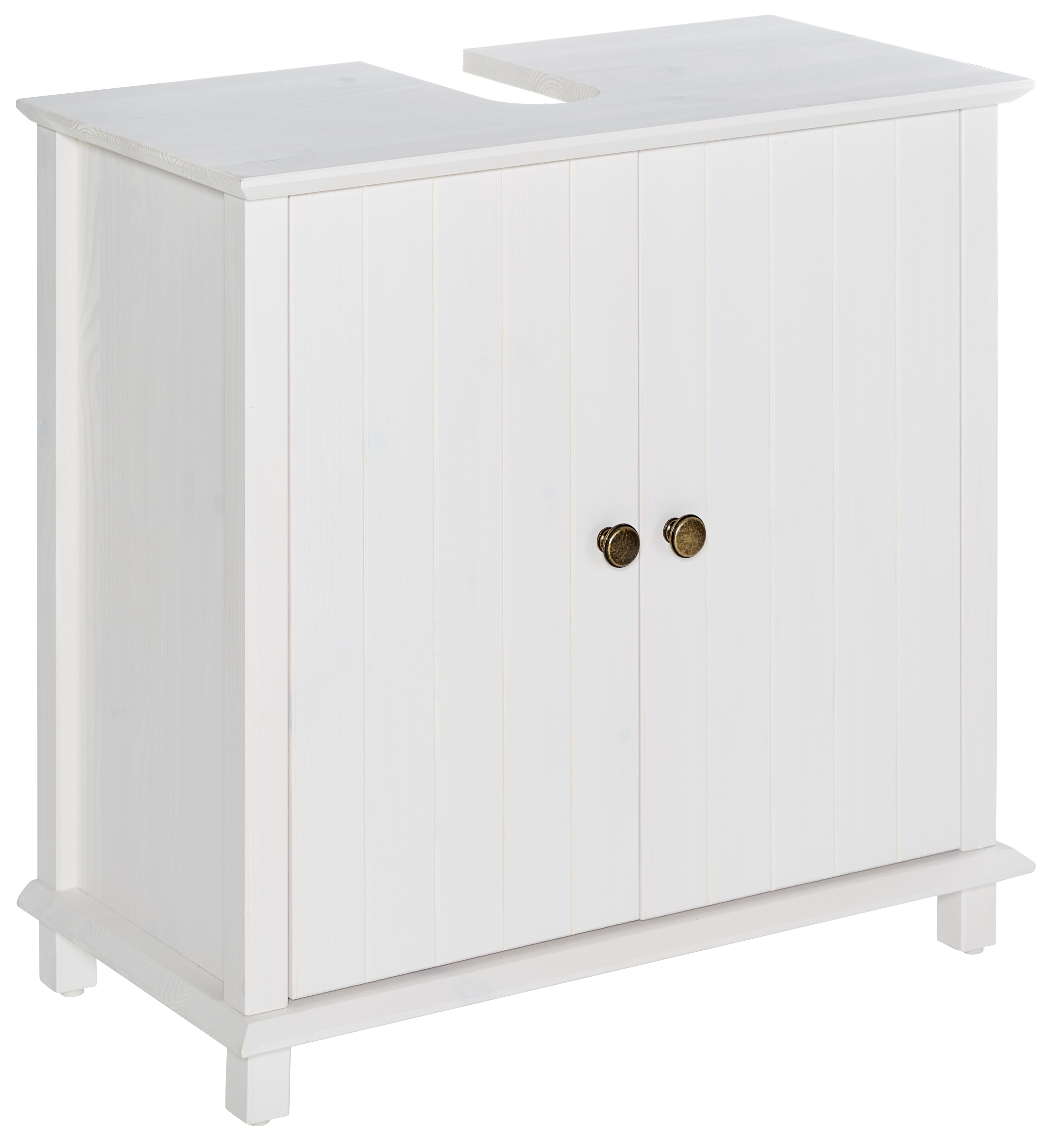 Thumbnail - Home affaire Waschbeckenunterschrank "Vili", Breite 60 cm, Badezimmerschrank aus Massivholz, Metallgriffe