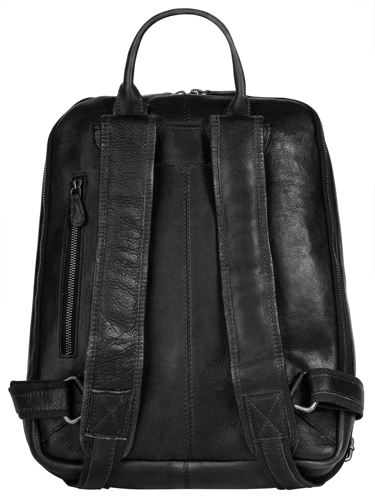 Thumbnail - Piké Laptoprucksack echt Leder, Made in Italy