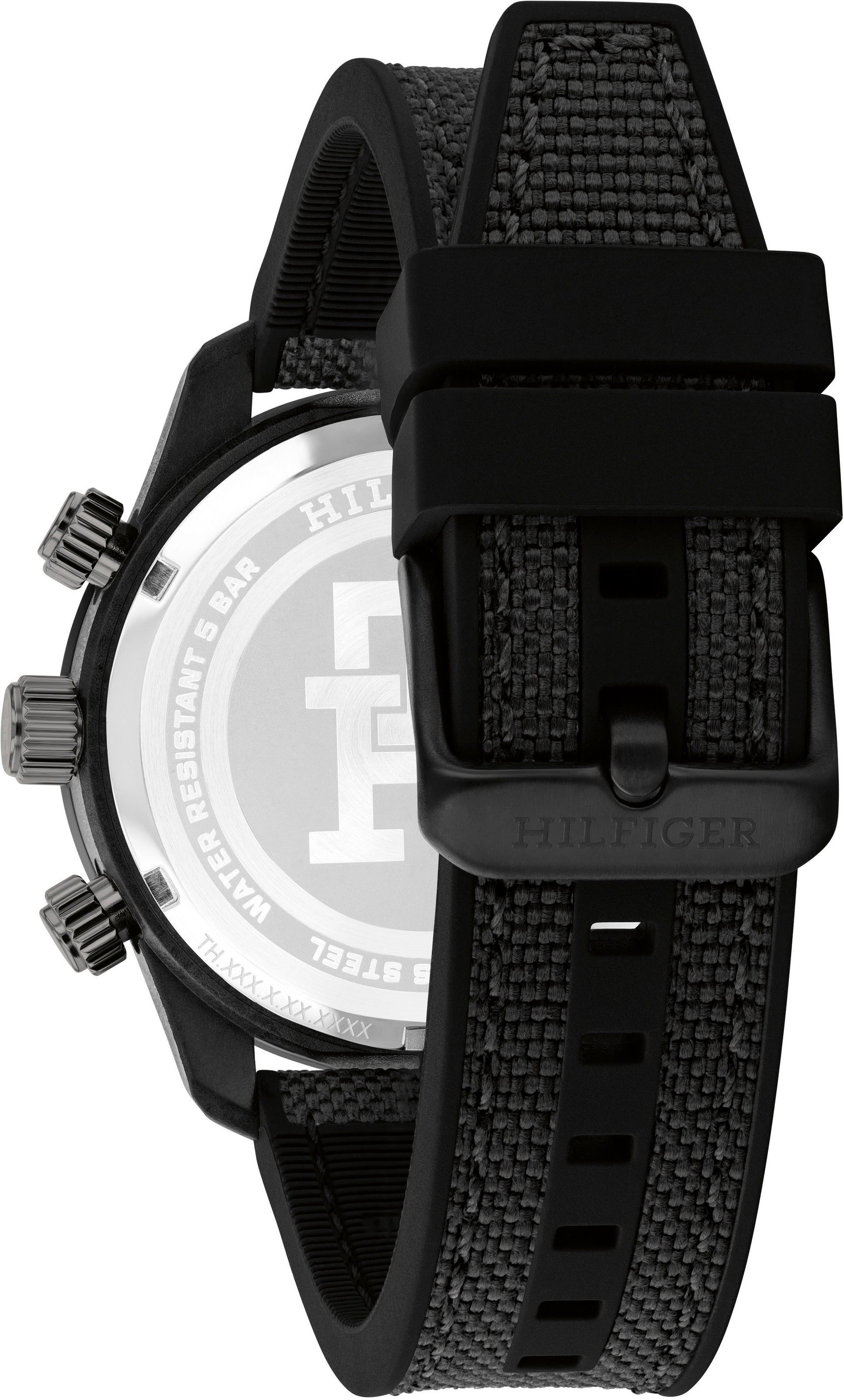 Tommy Hilfiger Chronograph »TH85 CARBON«, Quarzuhr, Armbanduhr, Herrenuhr, analog, Tag, Stoppfunktion