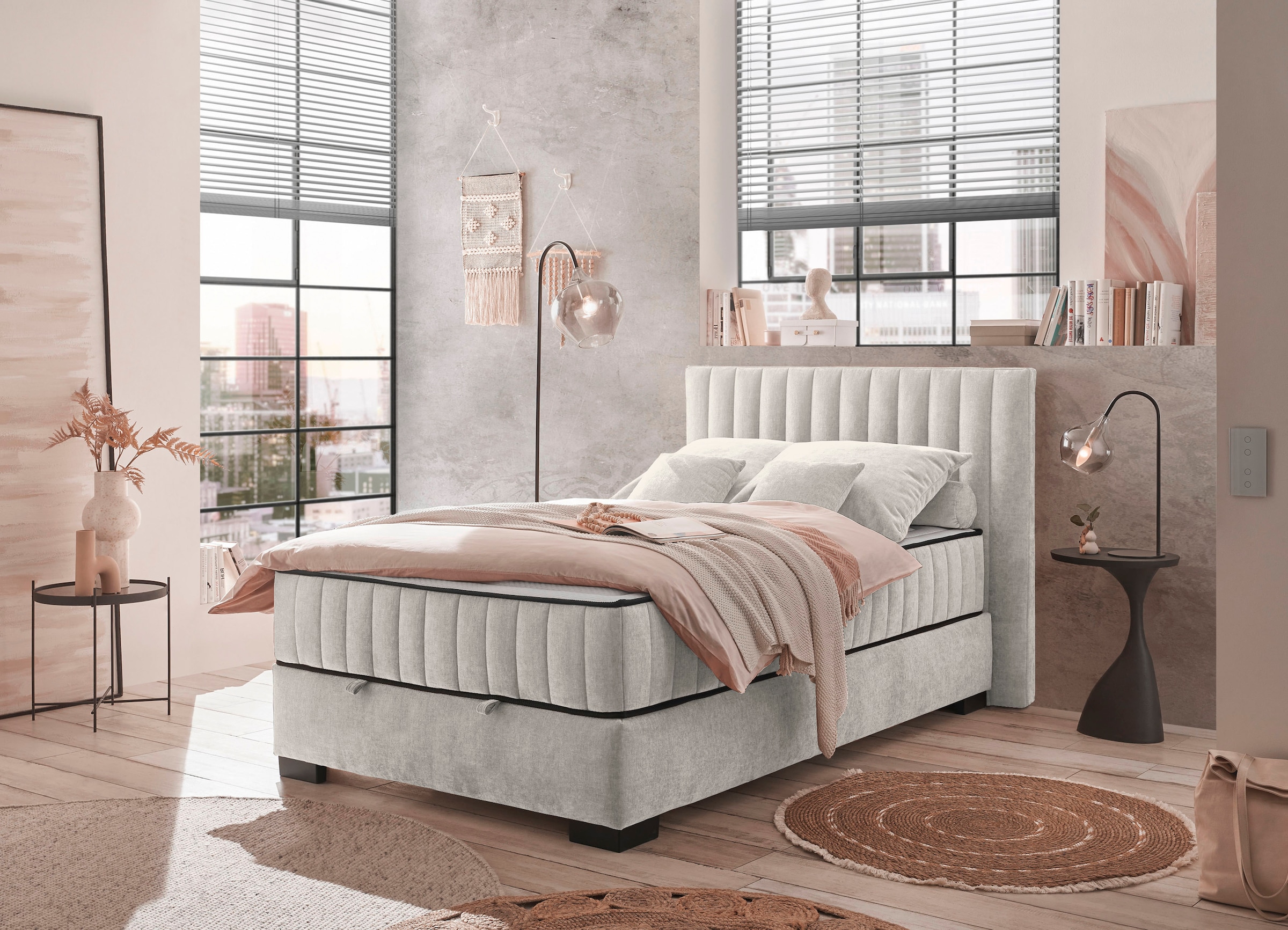 ED EXCITING DESIGN Boxbett »Nagol« mit Bettkasten, mit Wendematratze, erhältlich in verschiedenen Breiten