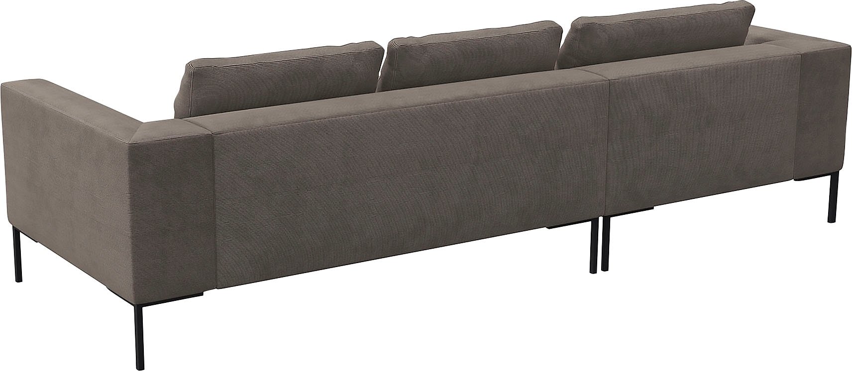 FLEXLUX Ecksofa »Loano, toller Sitzkomfort, L-Form«, modernes Sofa, frei im Raum stellbar, lose Kissen, Kaltschaum im Sitz