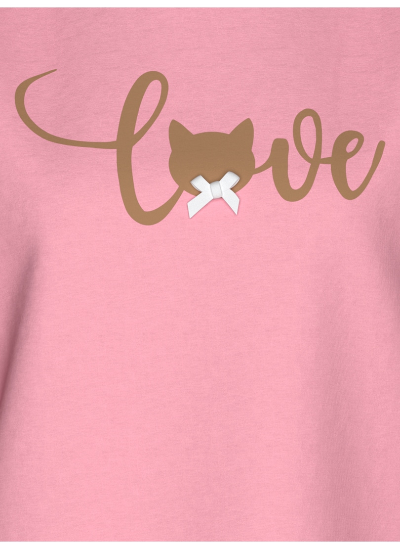 Trigema Schlafanzug »TRIGEMA Pyjama-Oberteil mit Cat Love-Print«, (1 tlg.)
