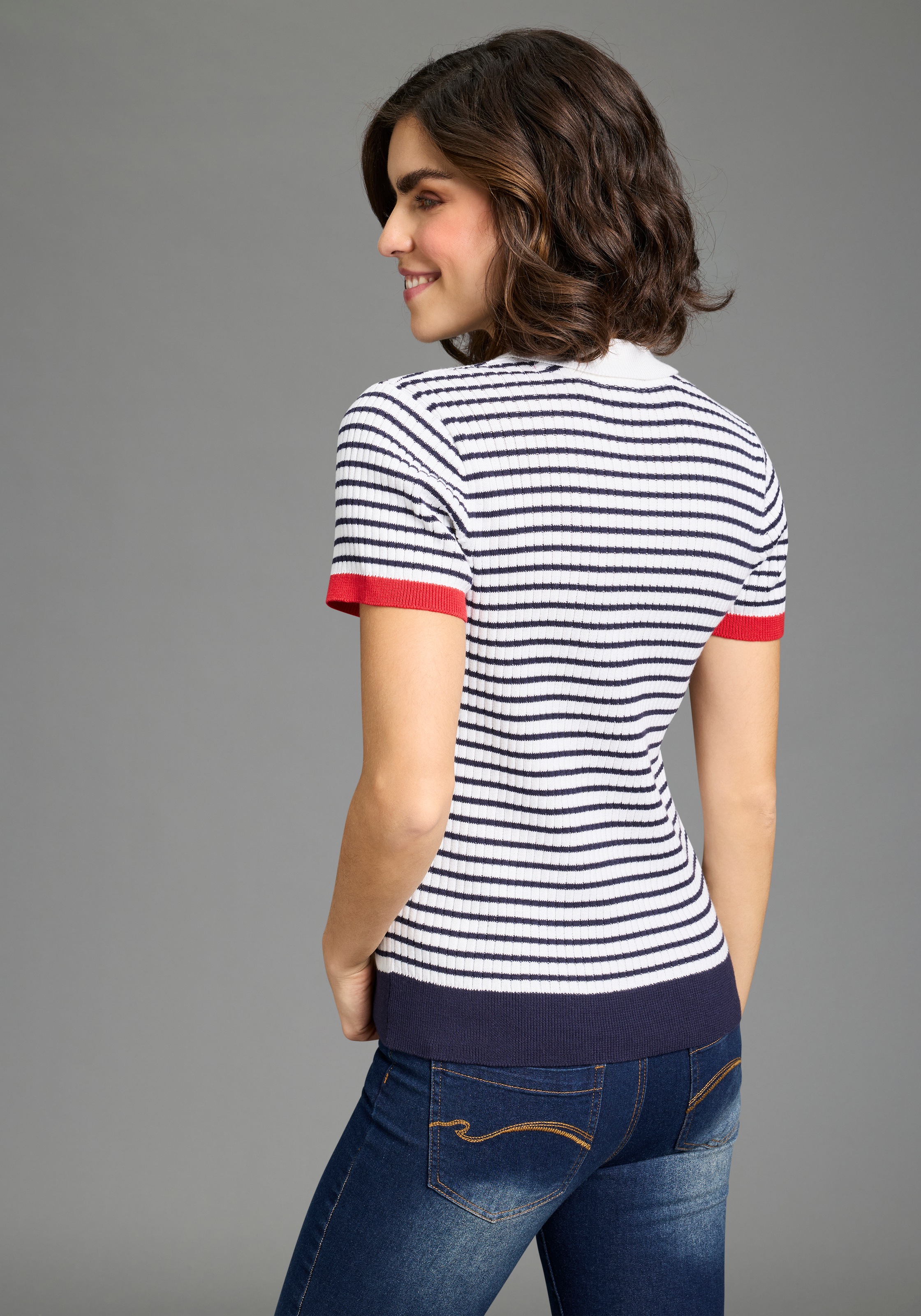 KangaROOS Polokragenpullover aus Baumwoll-Mix, Polokragen, schmale Basic-Pa günstig online kaufen