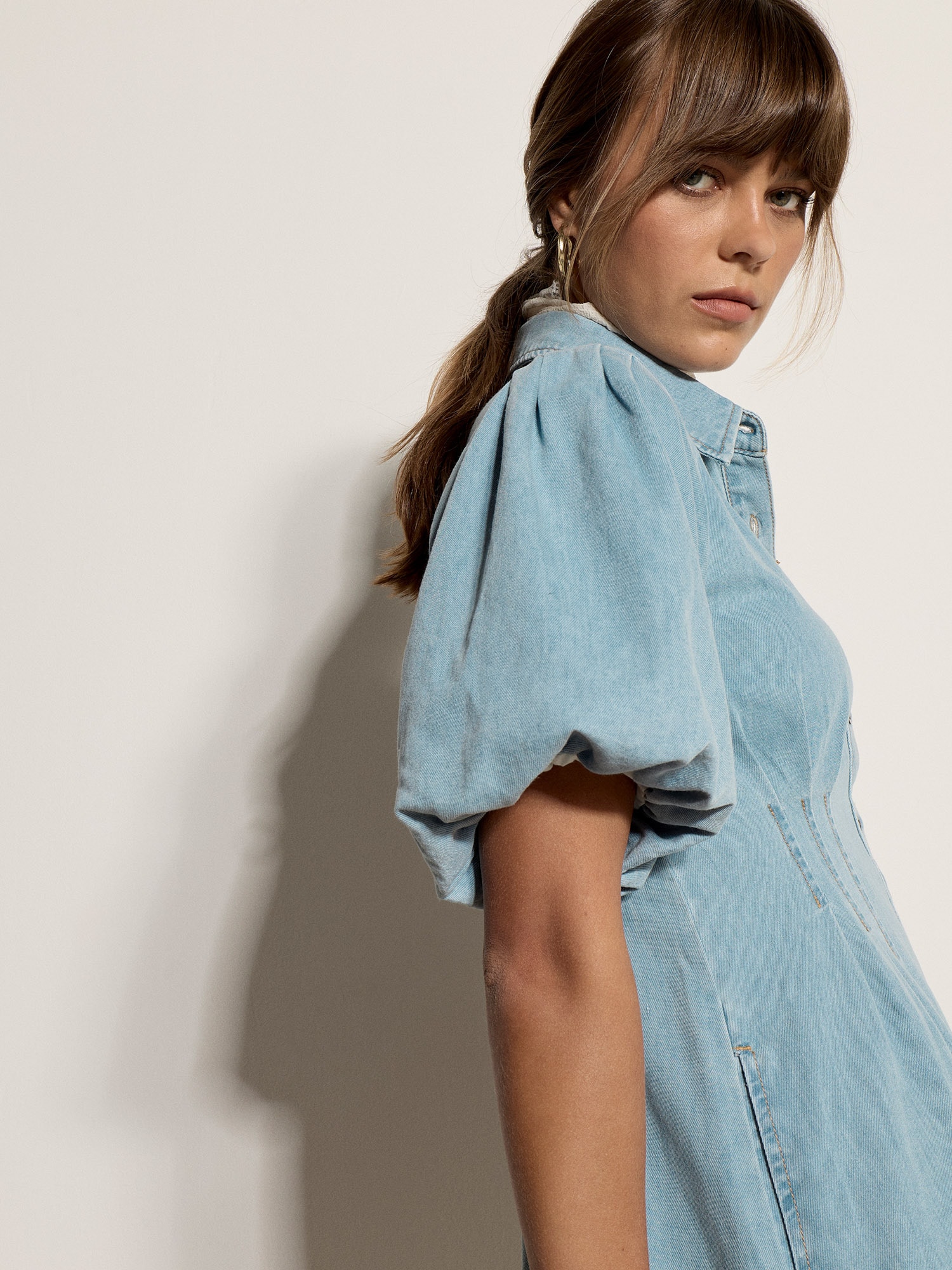Apricot Minikleid »Hemdblusenkleid« aus Jeans