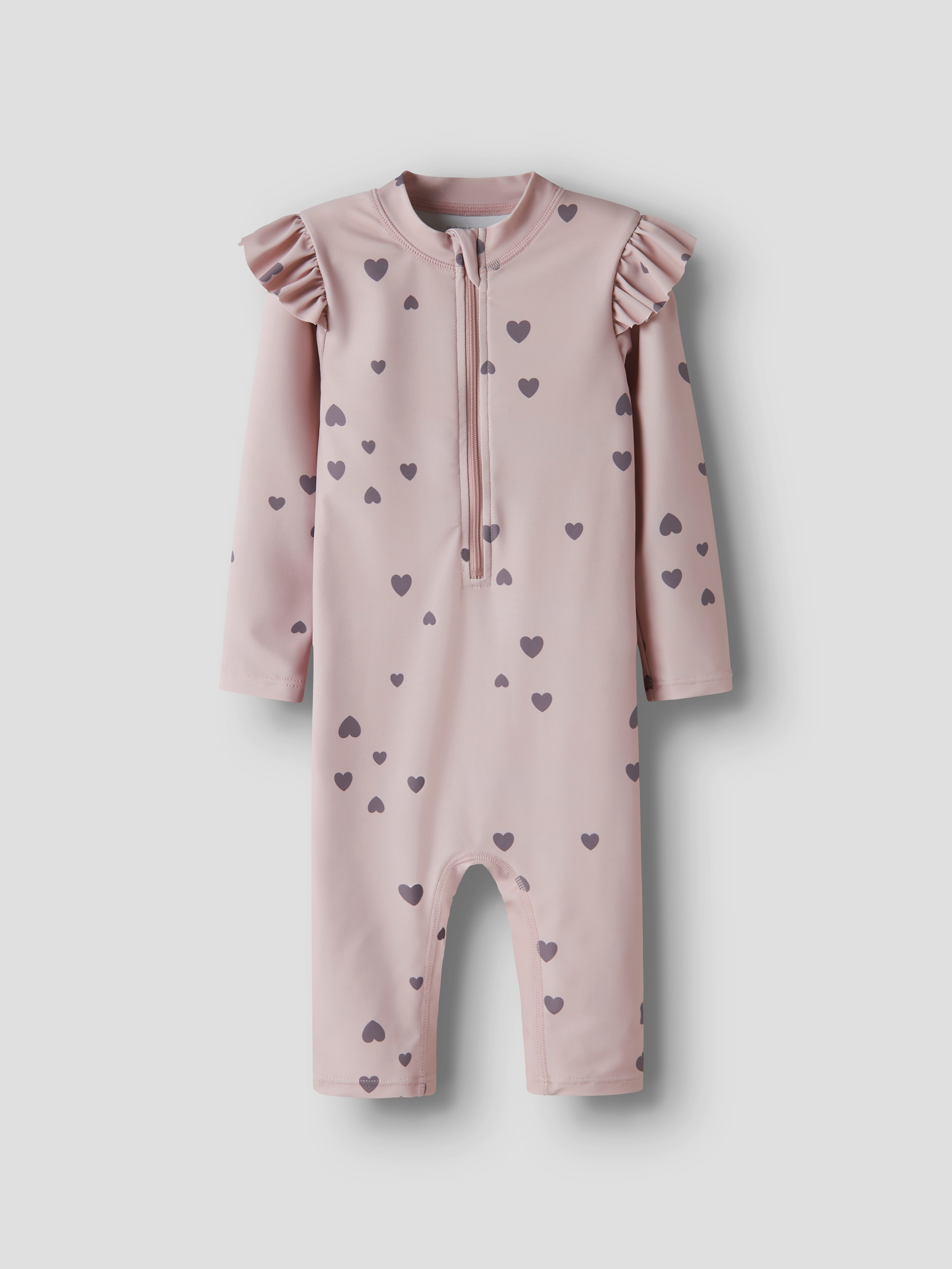 Name It Badeanzug »NMFZIPPA 3/4 UV SWIMSUIT« Overall mit langem Arm und Rüschen