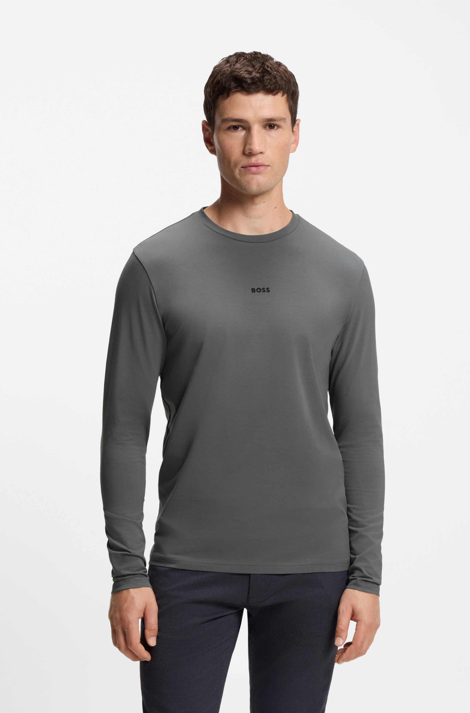 BOSS ORANGE Langarmshirt "TChark" mit Logo-Schriftzug günstig online kaufen