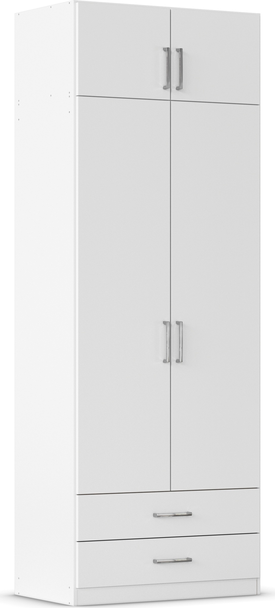 rauch 1100000002199 "Schrank Garderobe Wäscheschrank GAMMA in 4 Breiten 91-226 cm" 3 verschiedene Ausstattungen BASIC/CLASSIC/PREMIUM (inkl. SOFT-CLOSE), mit Schubladen und Schrankaufsatz, schlichtes Design MADE IN GERMANY