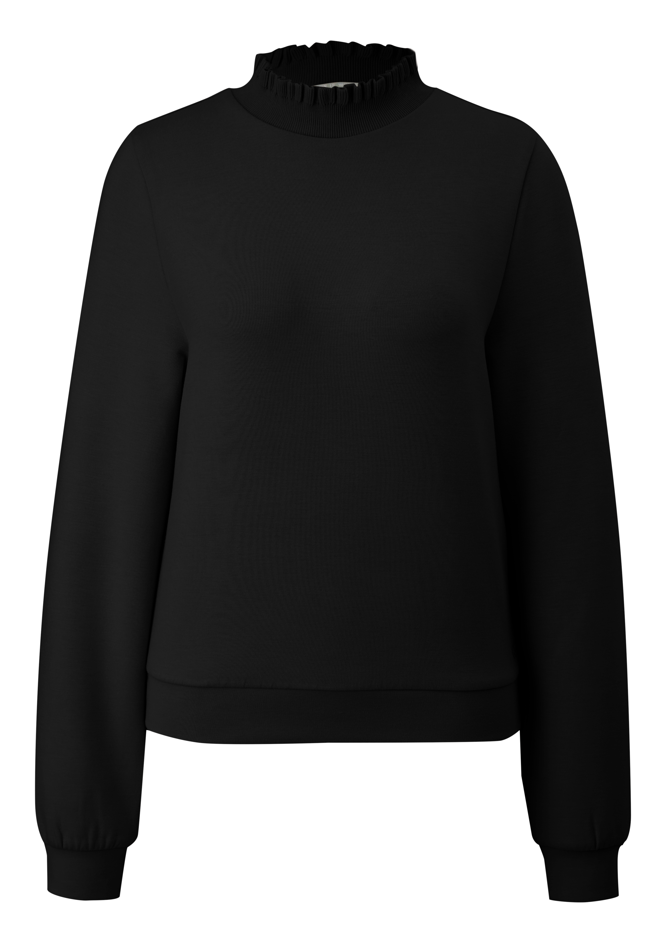 QS Sweatshirt, mit Rüschenkragen