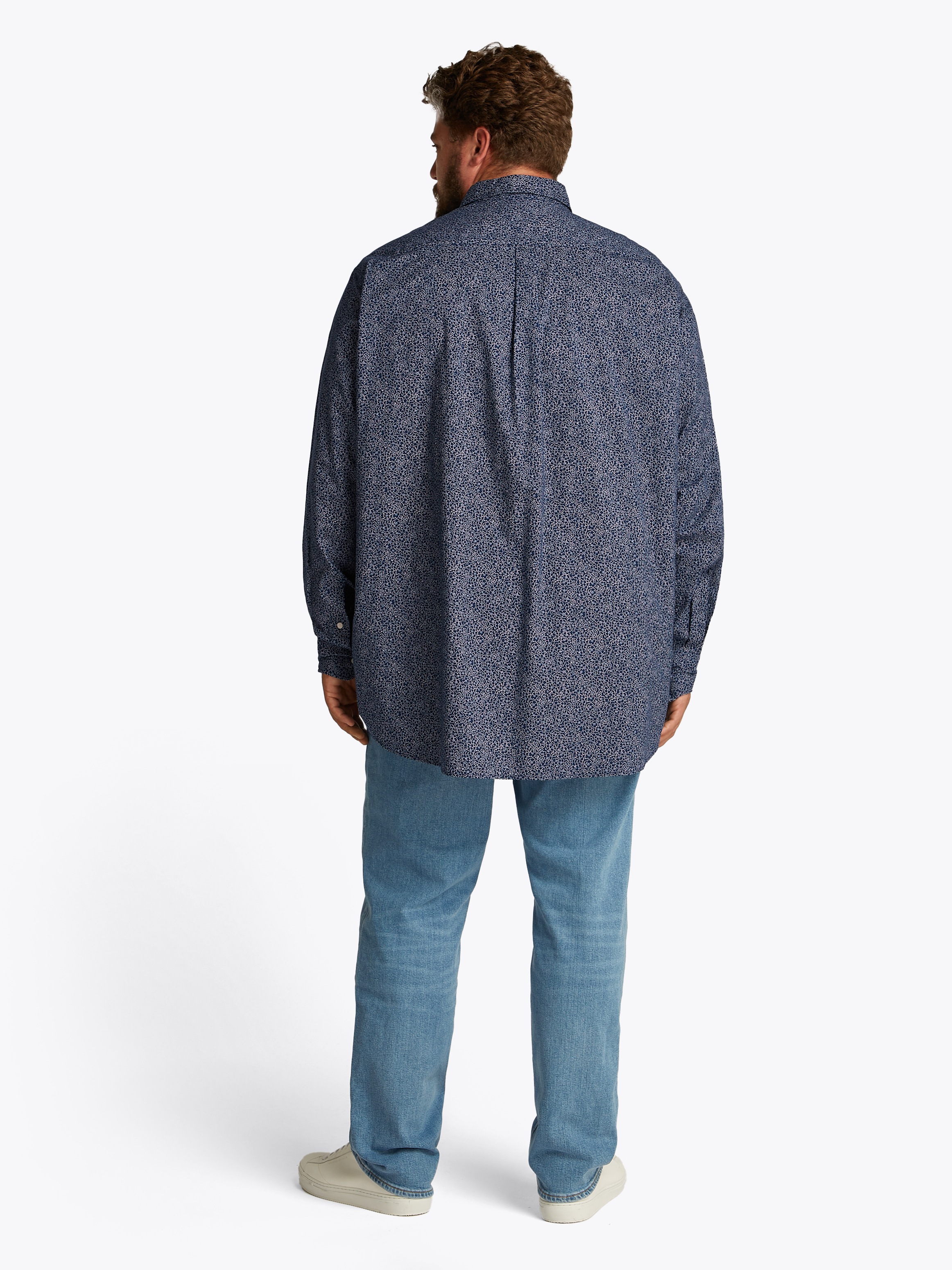 Tommy Hilfiger Big & Tall Langarmhemd »BT-FLX POPLIN LINR FLORAL S-B«, in Großen Größen, Logostickerei