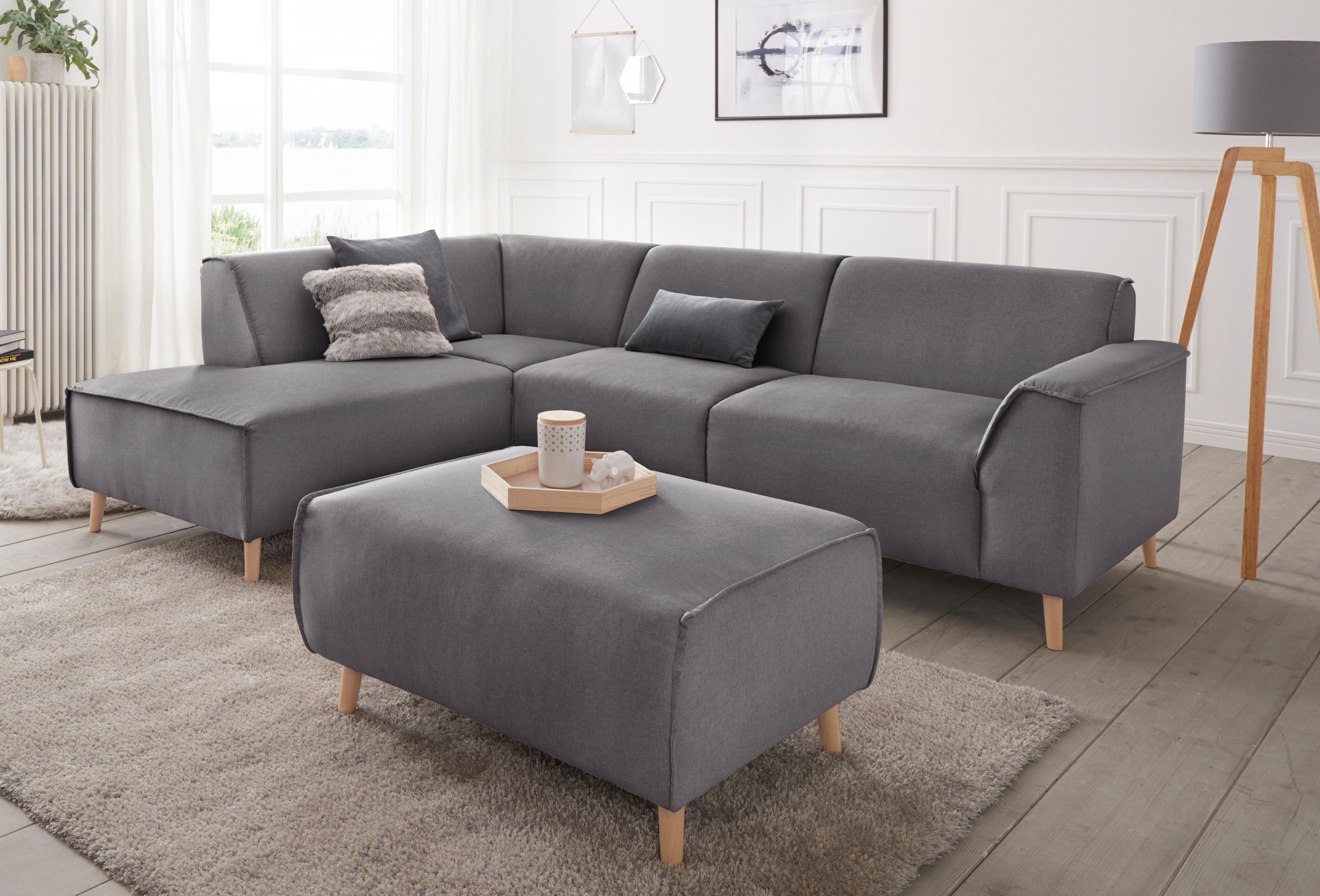 andas Ecksofa "Janek Scandic Design, elegant und zeitlos, L-Form", mit Fede günstig online kaufen