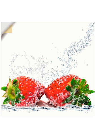 Artland Paveikslas »Erdbeeren su Spritzwasser«...