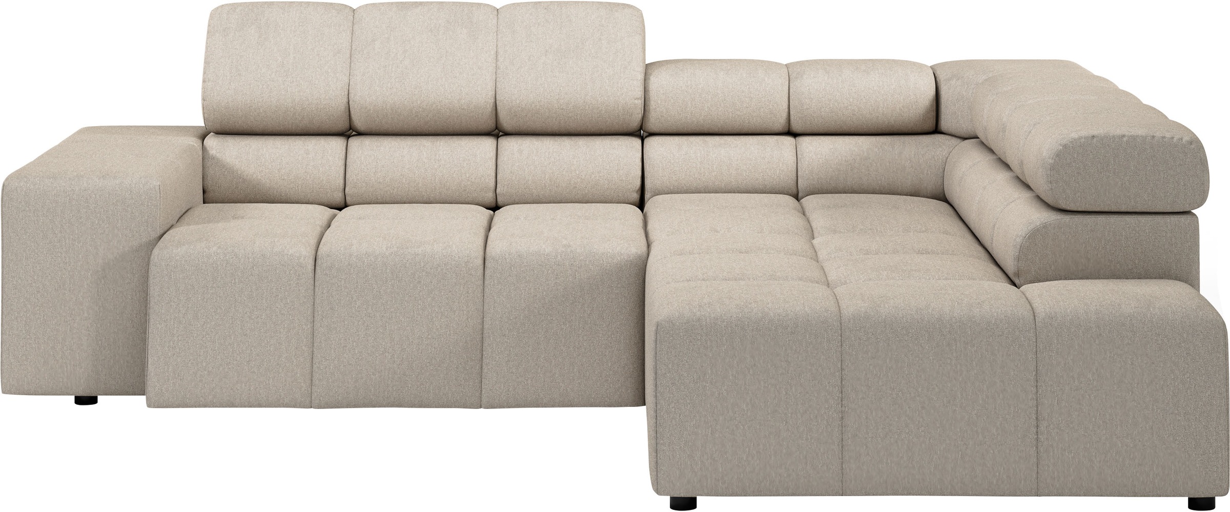 Home affaire Ecksofa "Ancona, incl. Kopfteilverstellung + 3 Zierkissen, L-F günstig online kaufen