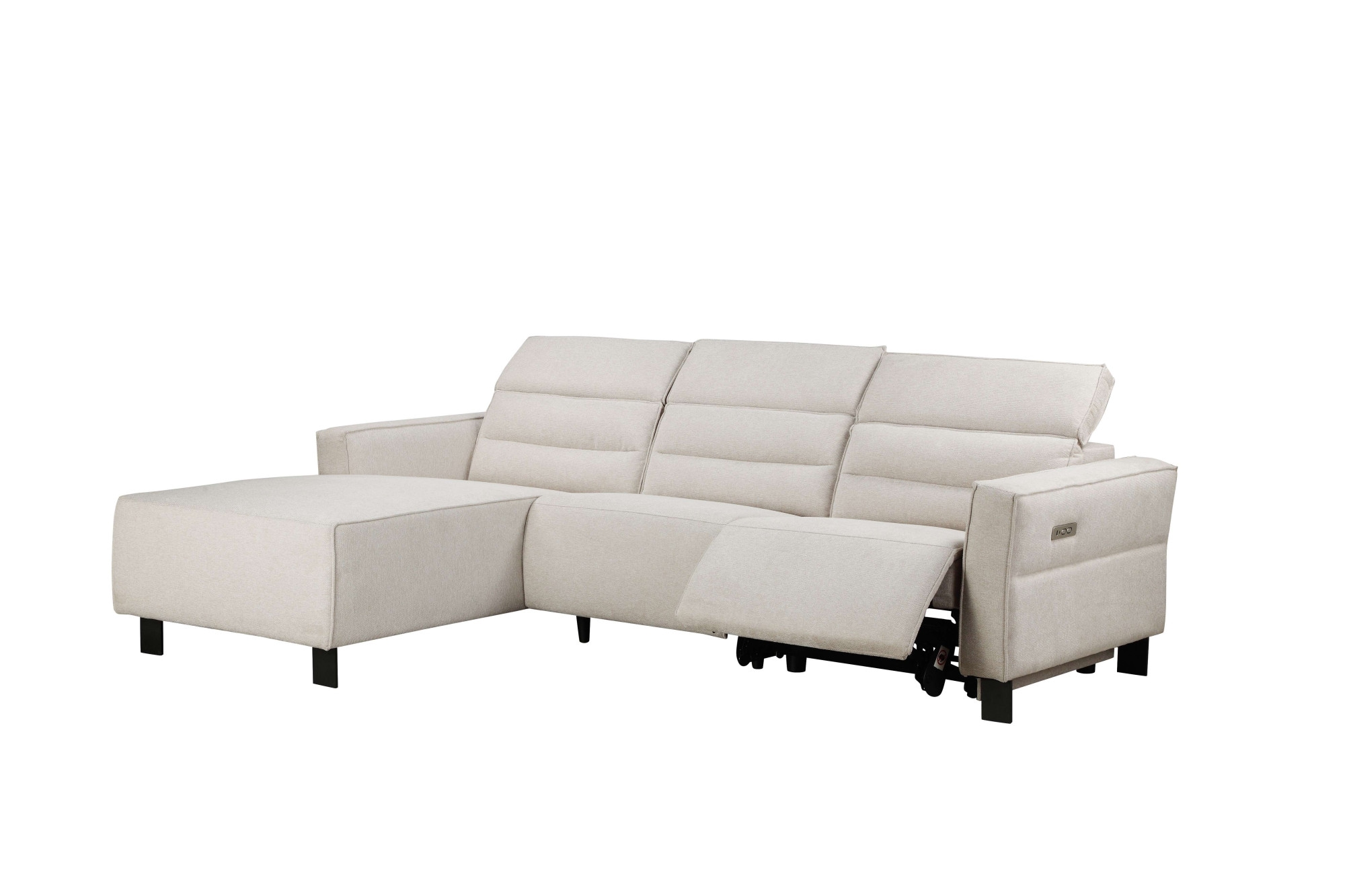 Places of Style Ecksofa »Carpari, L-Form, 263 cm, manuelle o. elektrische Relaxfunktion,«, USB A/C und Kopfteilverstellung
