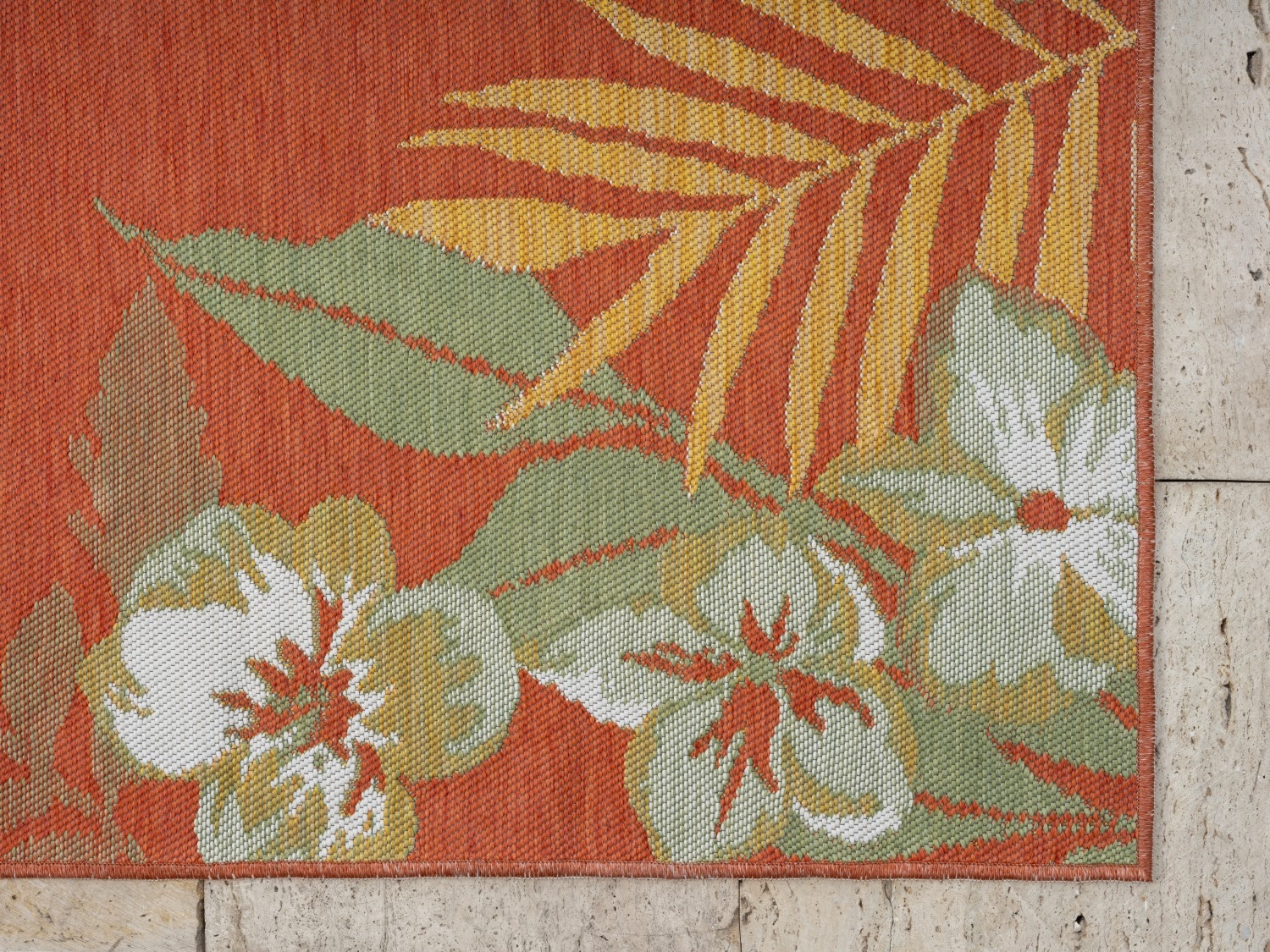 Myflair Möbel & Accessoires Teppich »Isla«, rechteckig, Wendeteppich, Blumen, mit Bordüre, Outdoor geeignet, Balkon, Terrasse
