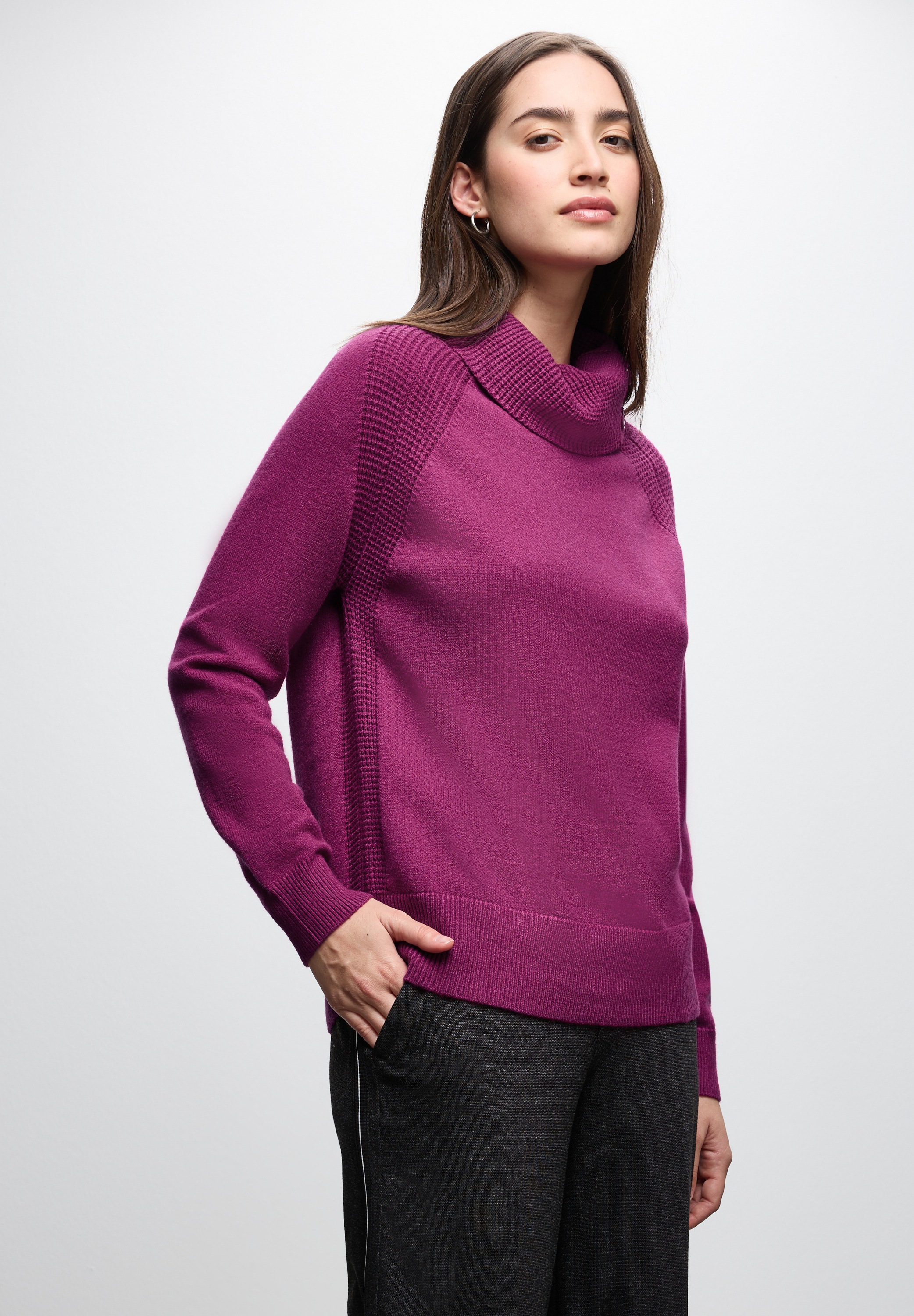 STREET ONE Rollkragenpullover mit Stehkragen günstig online kaufen