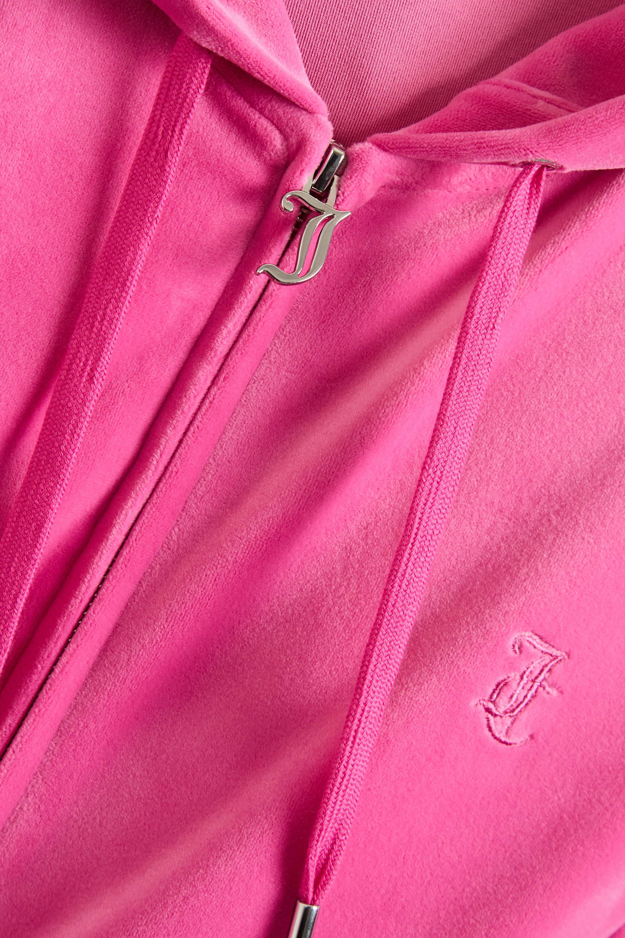 Juicy Couture Kapuzennickijacke »ROBERTSON HOODIE Damen«, mit Kapuze, Trainingsjacke Damen, Sweatjacke mit Kapuze, Velour, mit Glitzer, Sale