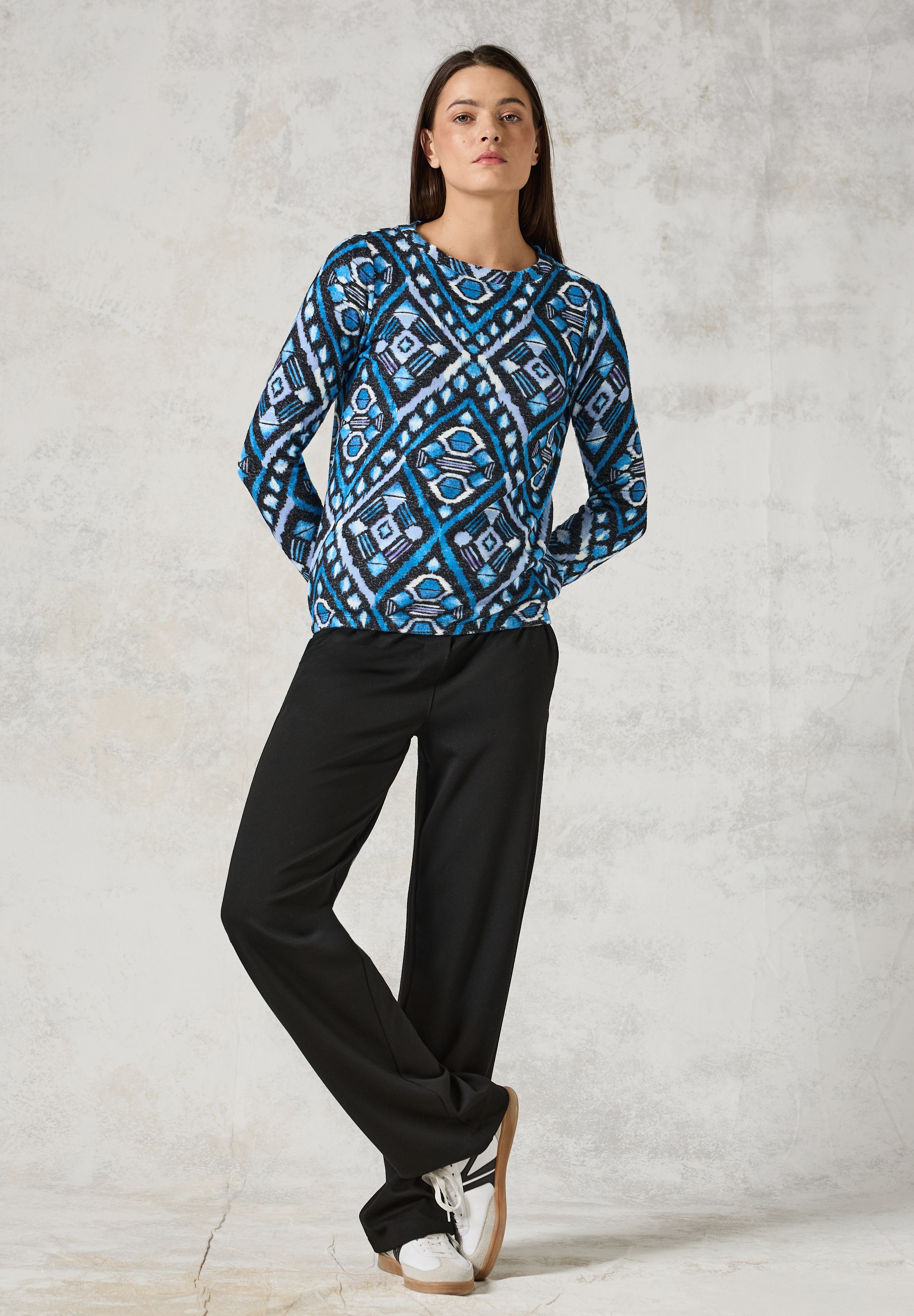 Cecil Langarmshirt, mit U-Boot-Ausschnitt