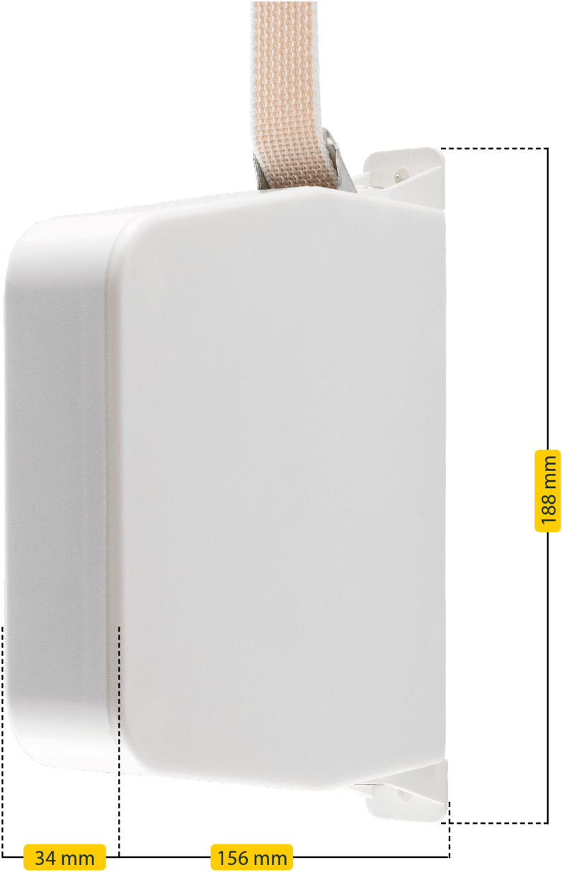 SCHELLENBERG Aufputz-Gurtwickler »Aufschraubwickler für das Rollladensystem Maxi«, schwenkbar, mit vormontiertem Rollladengurtband, weiß oder braun