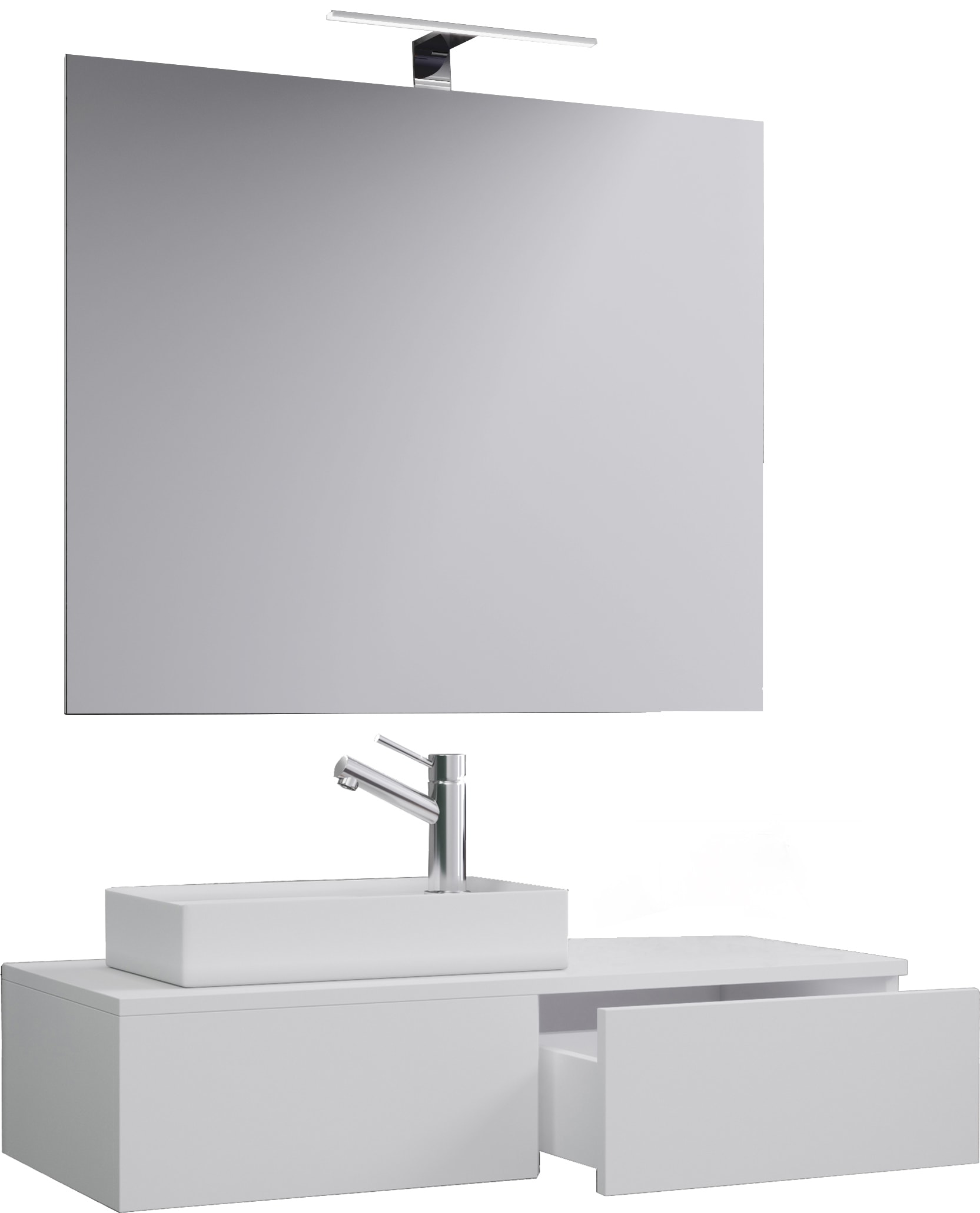 VCM Waschbeckenunterschrank »VCM 3-tlg Set | Waschplatz für Gäste WC | Gästebad | Waschtisch | Badezimmer Set - Gudas SP«, (3 St.)