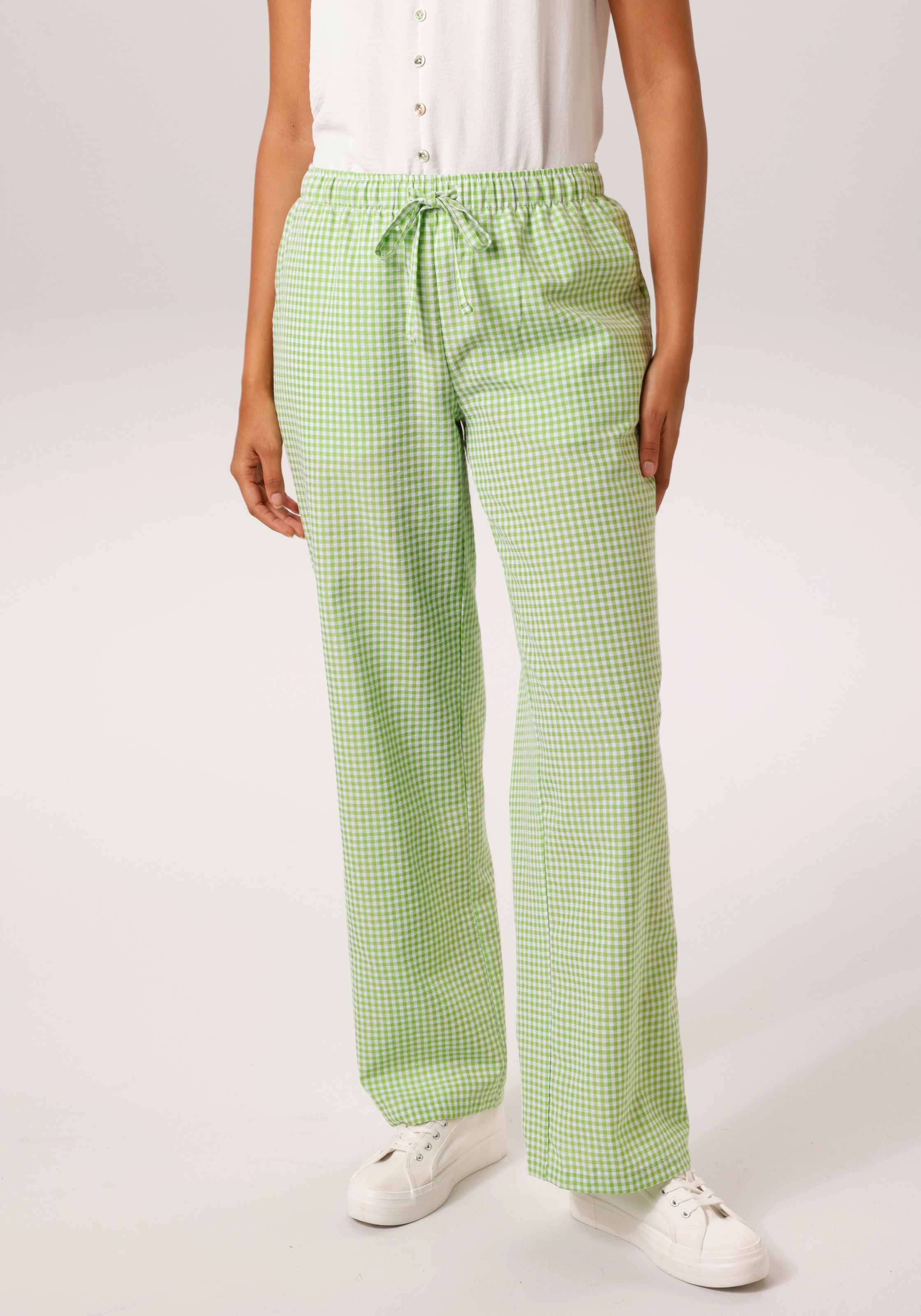 Aniston CASUAL Schlupfhose im Karo-Dessin - NEUE KOLLEKTION günstig online kaufen