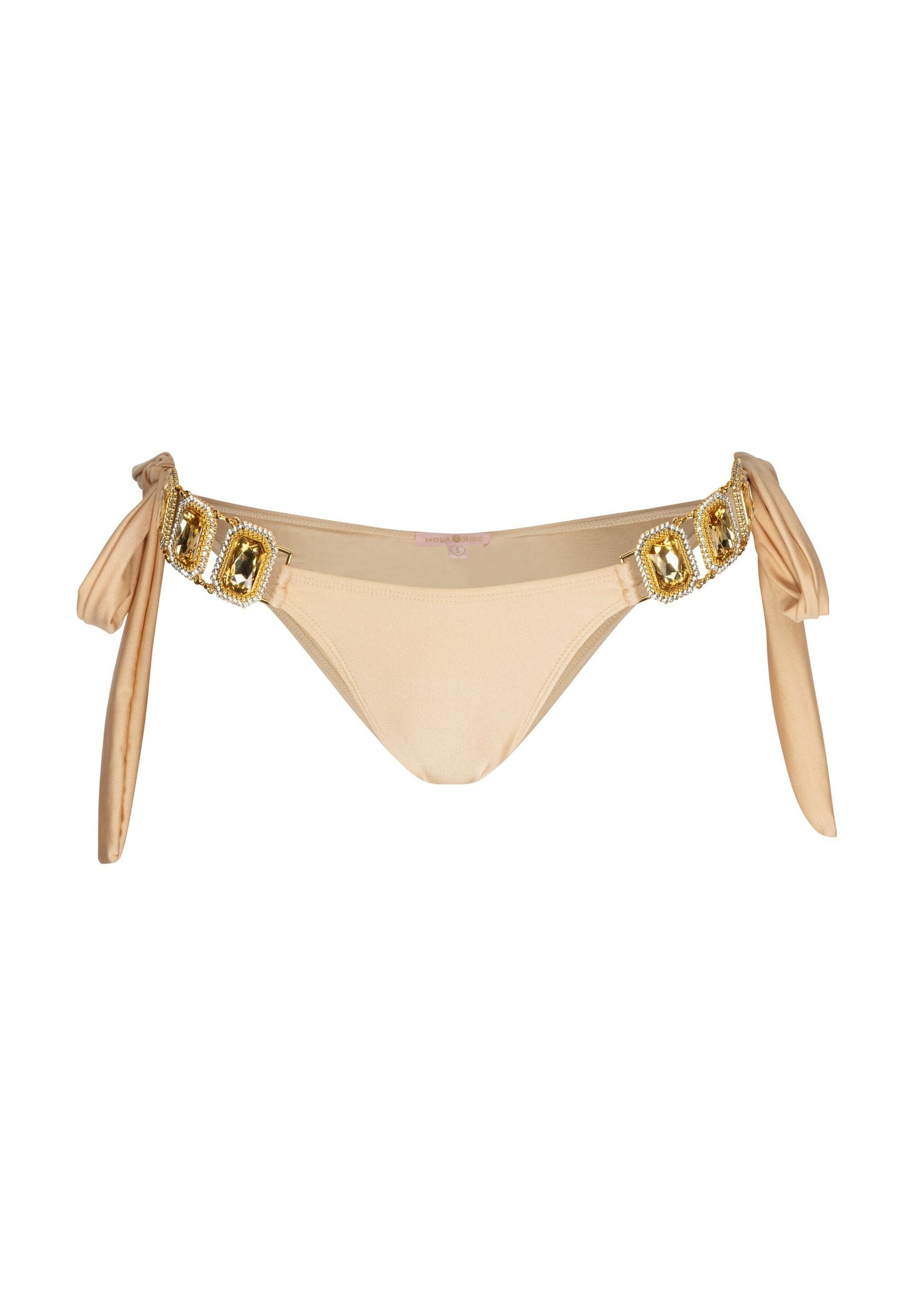 Moda Minx Bikini-Hose »Boujee Tie Side Brazilian«, (1 St., Panty), mit stilvollem Steinbesatz
