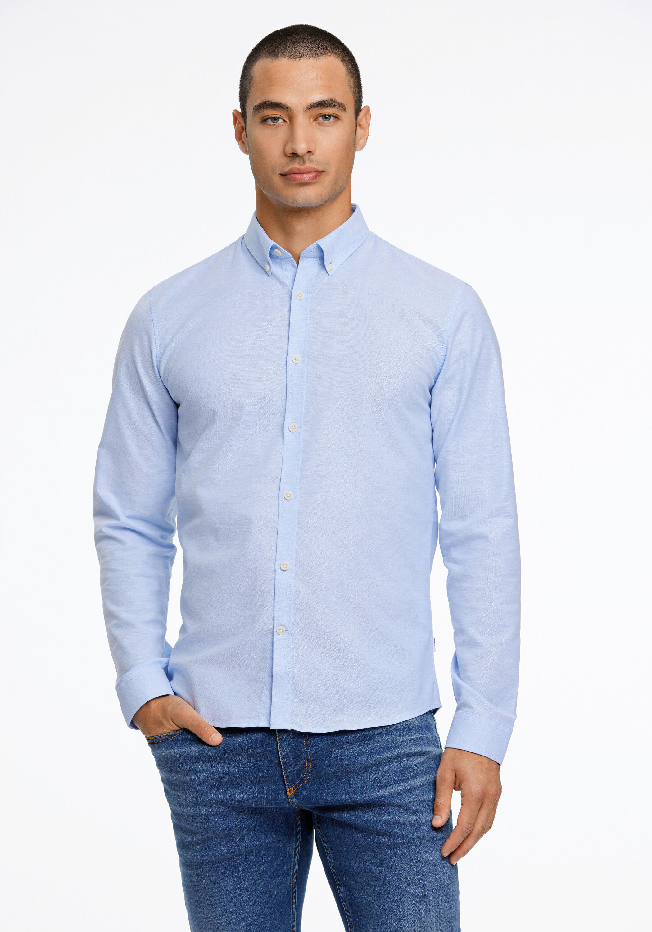 LINDBERGH Businesshemd "Oxford-Hemd (Langarm) Slim Fit"