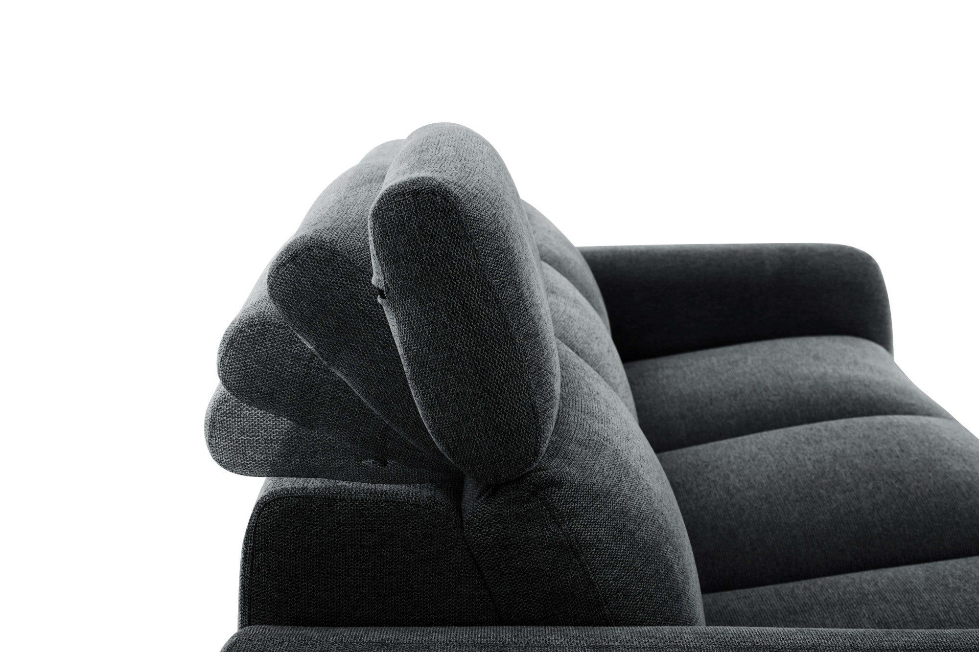 Home affaire Ecksofa »SKAANE Struktur, L-Form, 274 cm, manuelle u. elektrische Funktion,«, 274 cm, mit Kopfteilverstellung und man. oder elektr. Relaxfunktion