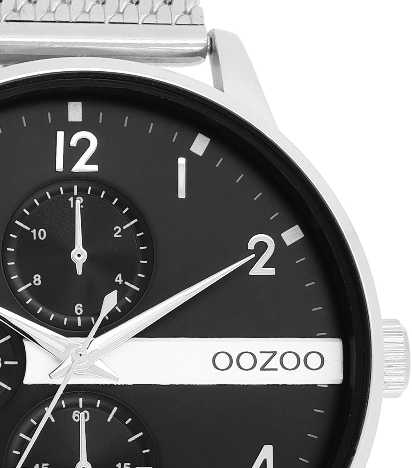 OOZOO Quarzuhr, Armbanduhr, Herrenuhr, Edelstahlarmband