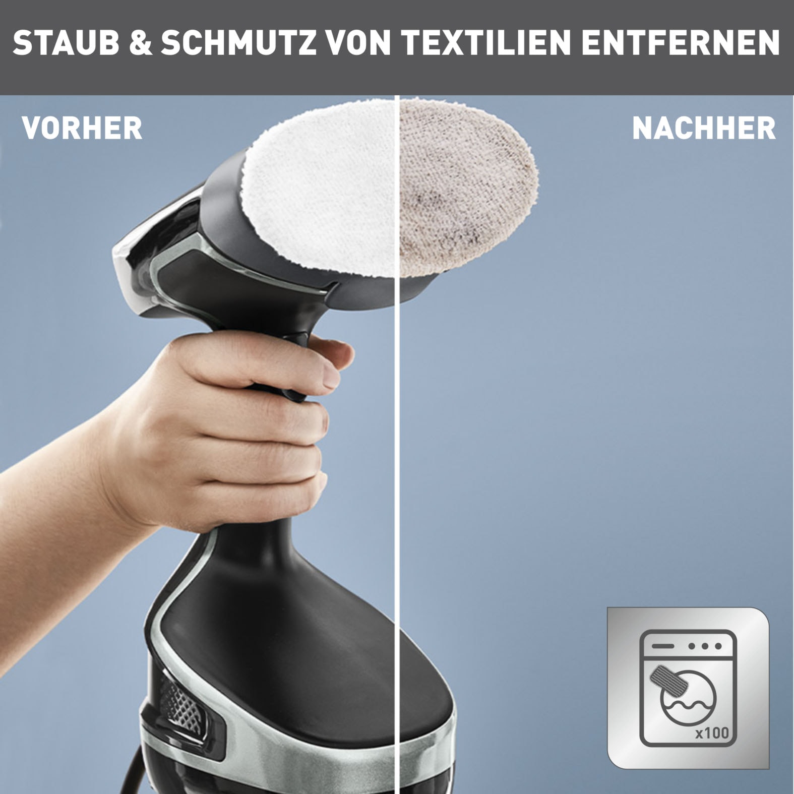 Tefal Dampfbürste »Access Steam Force, 2000 Watt, 190 ml Wassertank, entkeimend,« 2000 W kraftvolle Dampfleistung, 25 Sekunden Aufheizzeit, Steamer, DT8250