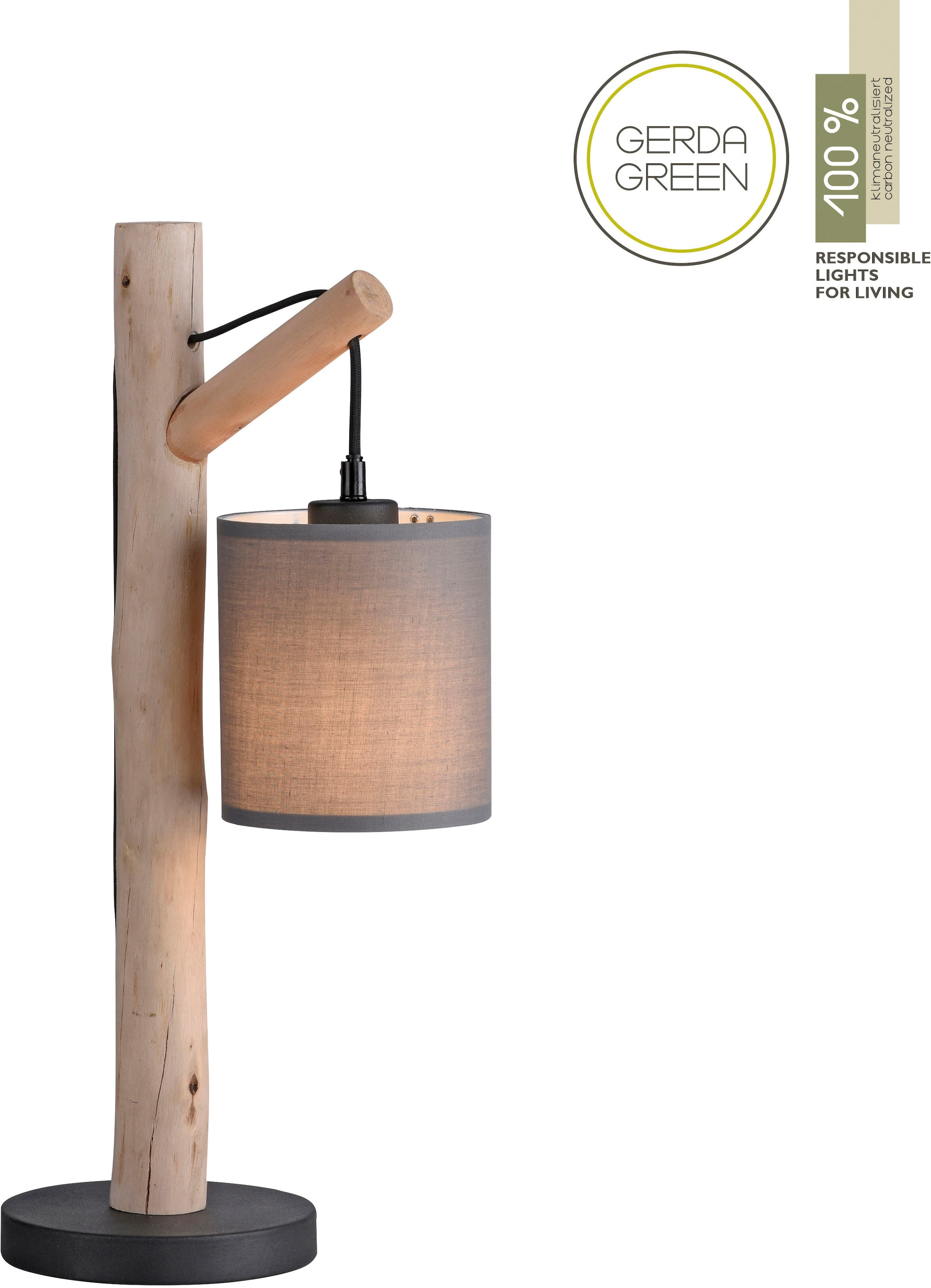 JUST LIGHT Tischleuchte »GREEN TRIB«, 1 flammig, Leuchtmittel E27 | ohne Leuchtmittel