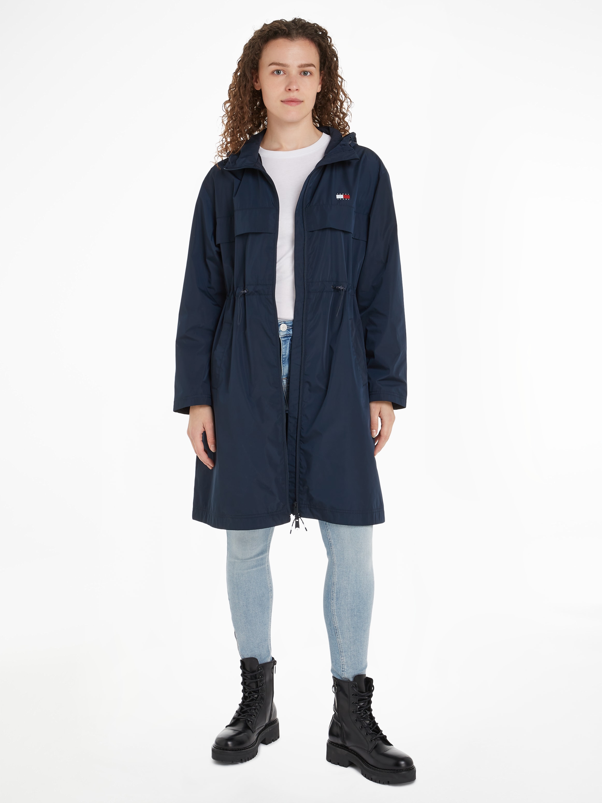 Tommy Jeans Windbreaker "TJW CHICAGO WAISTED COAT EXT", mit Kapuze, mit Tom günstig online kaufen