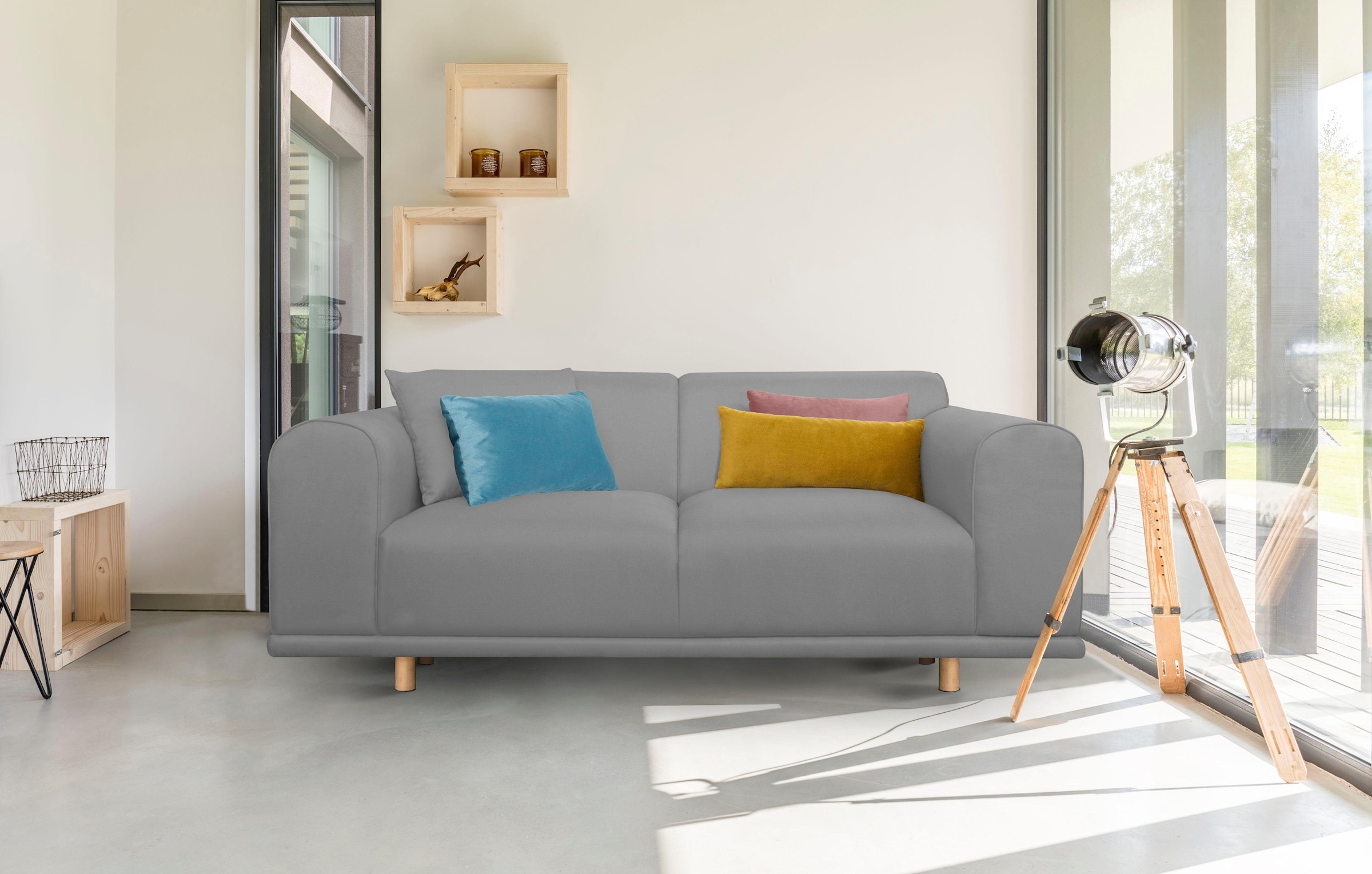 OTTO home 2-Sitzer "Maroon" in skandinavischem Design, mit losen Kissen günstig online kaufen