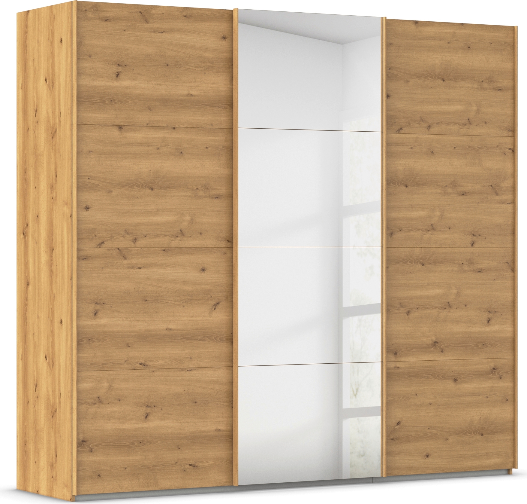rauch Schwebetürenschrank "Kleiderschrank Schrank Garderobe Schlafzimmerschrank EVELYN" in elegantem Stil mit Spiegel 5 Breiten viel Stauraum MADE IN GERMANY