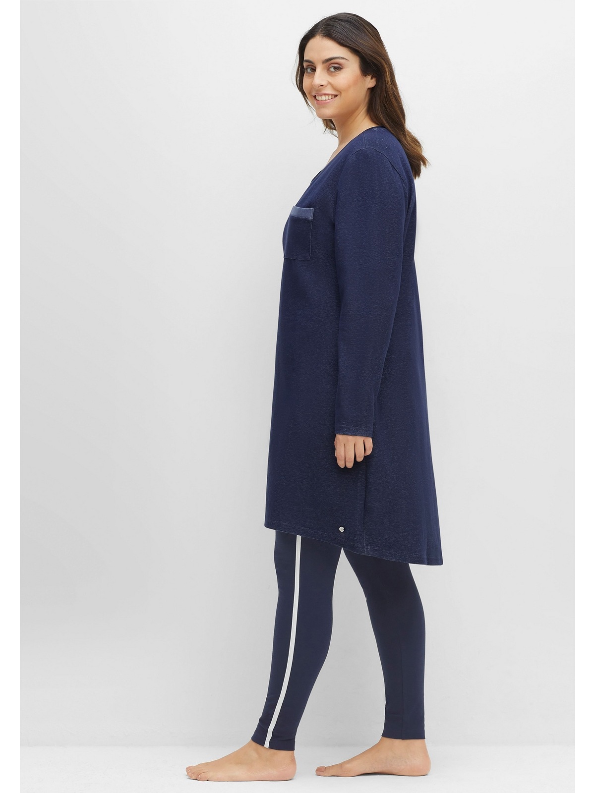 Sheego Sweatkleid »Große Größen«, mit Eingrifftaschen, aus Baumwolle