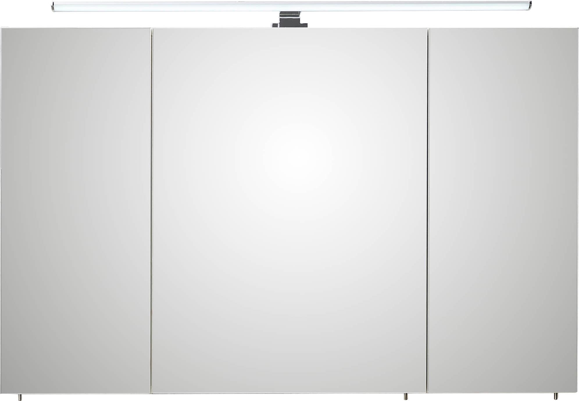 PELIPAL Spiegelschrank »Quickset 360«, Breite Schalter-/Steckdosenbox BAUR kaufen | 3-türig, 110 cm, LED- Beleuchtung