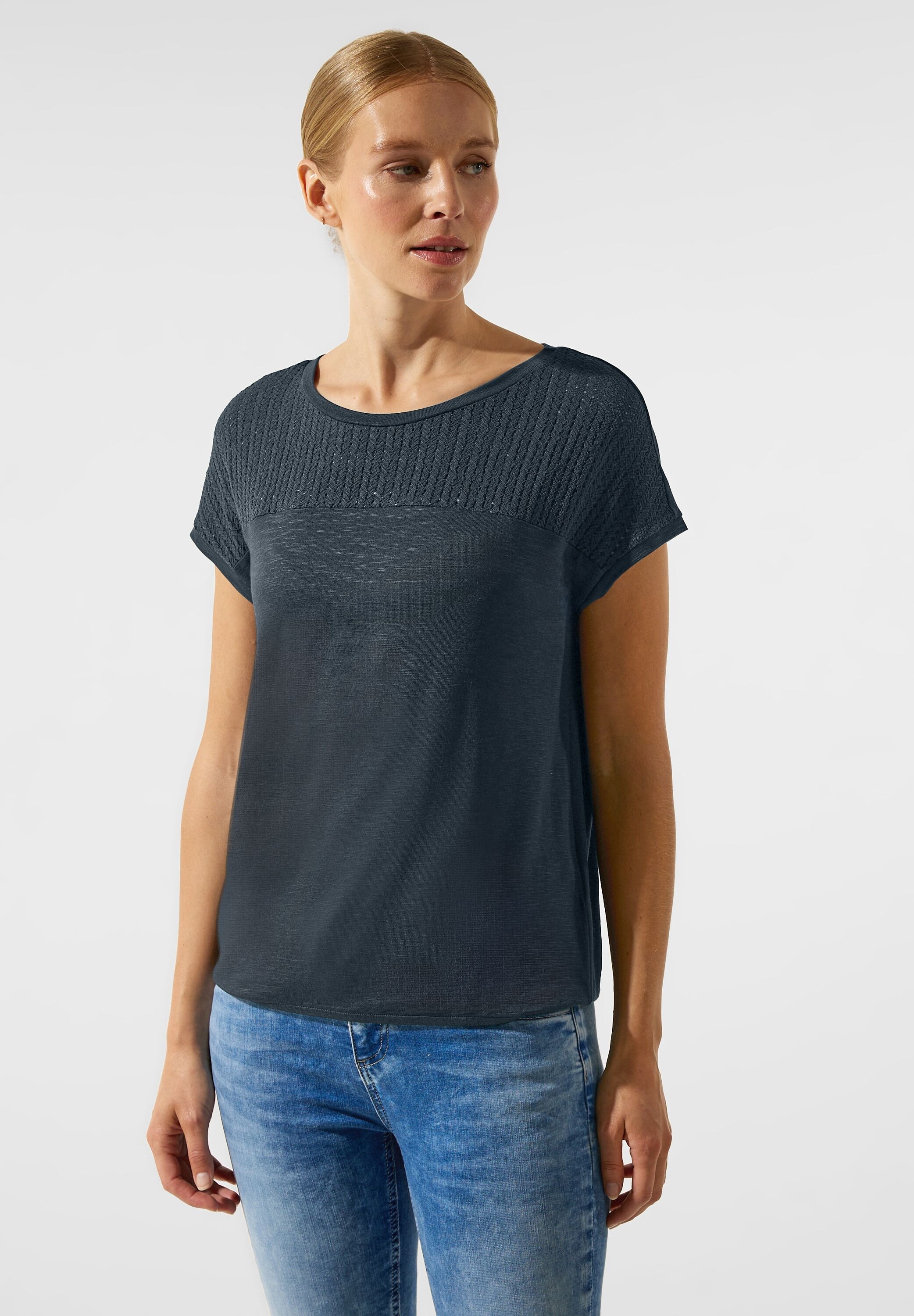 Spitzenshirt, | kaufen aus Viskose STREET ONE softer BAUR