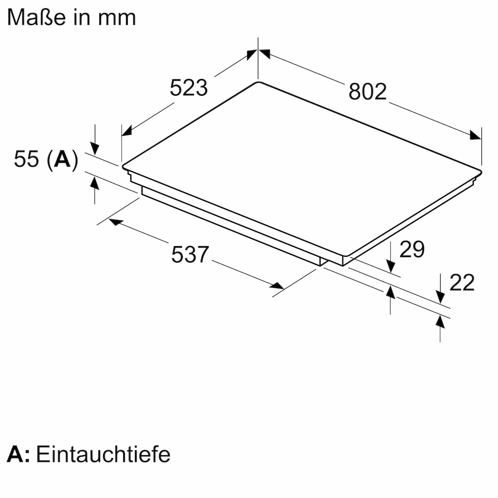 SIEMENS Induktions-Kochfeld von SCHOTT CERAN® »EH845HFB1E«, EH845HFB1E