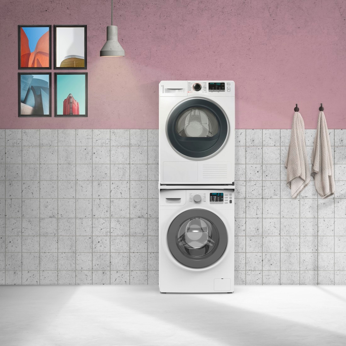 Xavax Zwischenbaurahmen »für Waschmaschinen und Trockner, Traglast 250 kg«,  Verbindungsrahmen mit Zurrgurt | BAUR