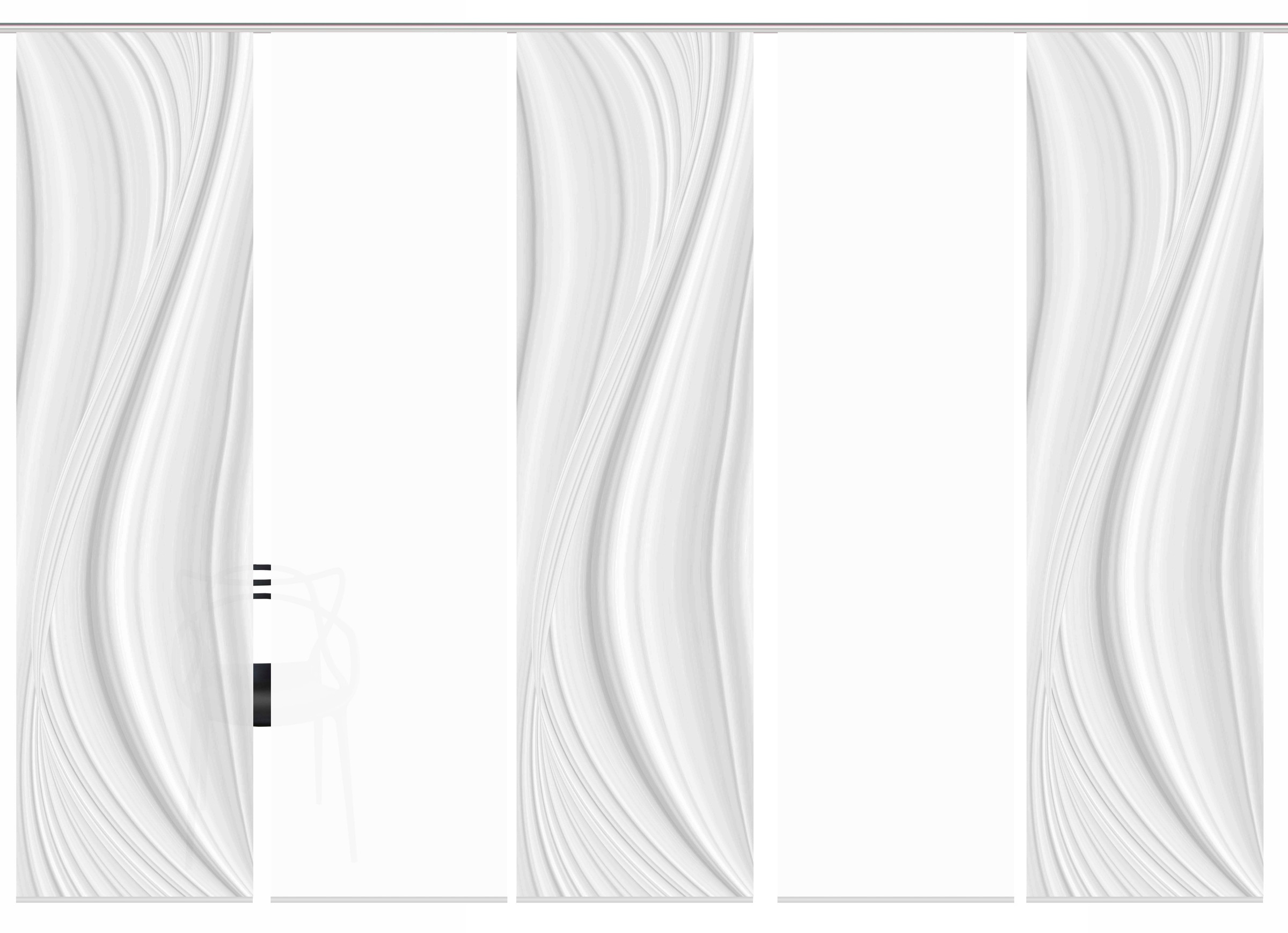 HOME WOHNIDEEN Schiebegardine "LAURINA 5er SET" Paneelwagen 5 Stk. tlg. Sch günstig online kaufen